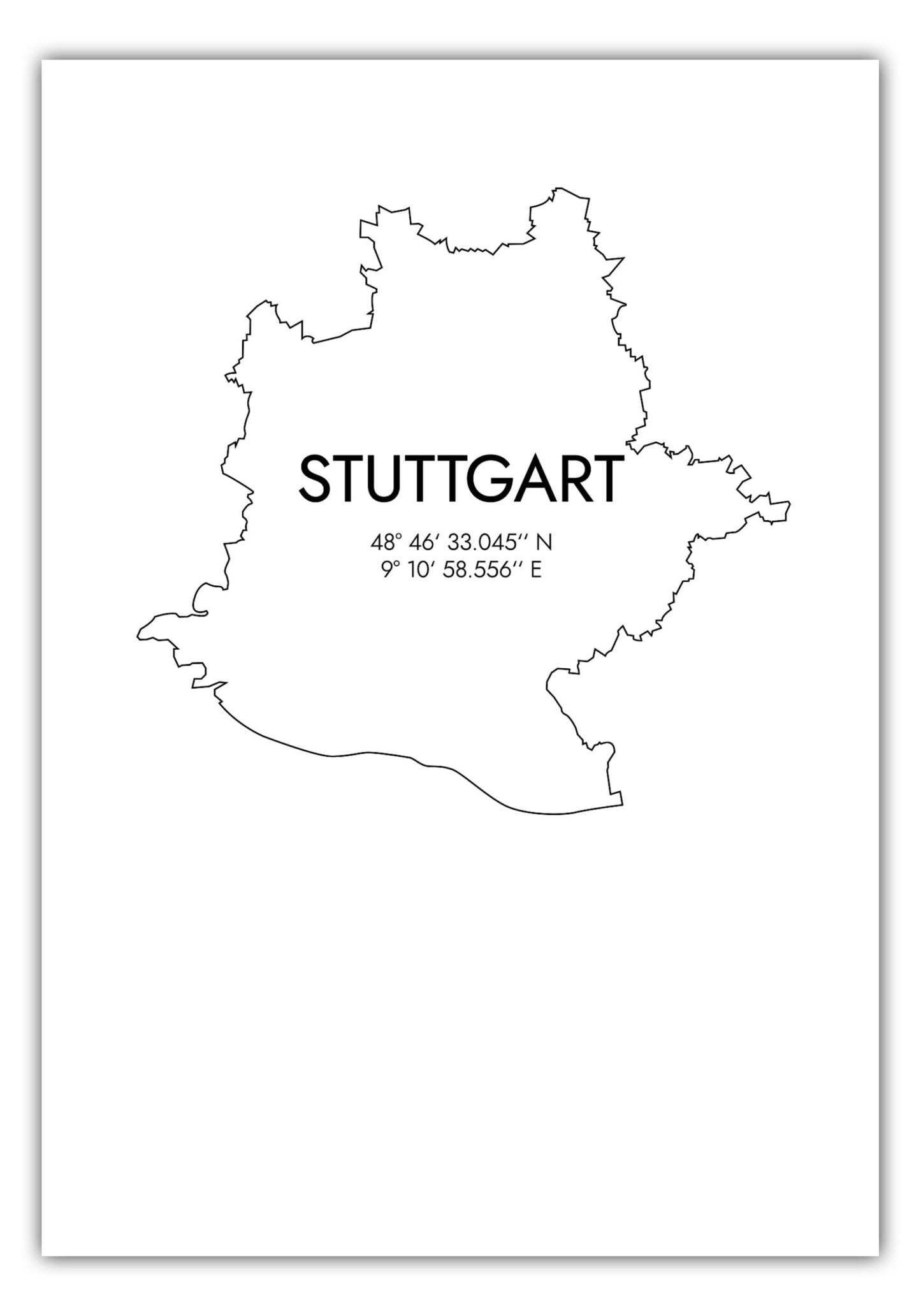 Poster Stuttgart Koordinaten #7