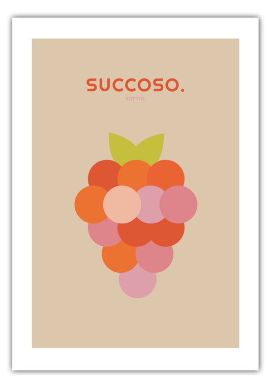 Poster Succoso - Weintrauben - La Dolce Vita Collection