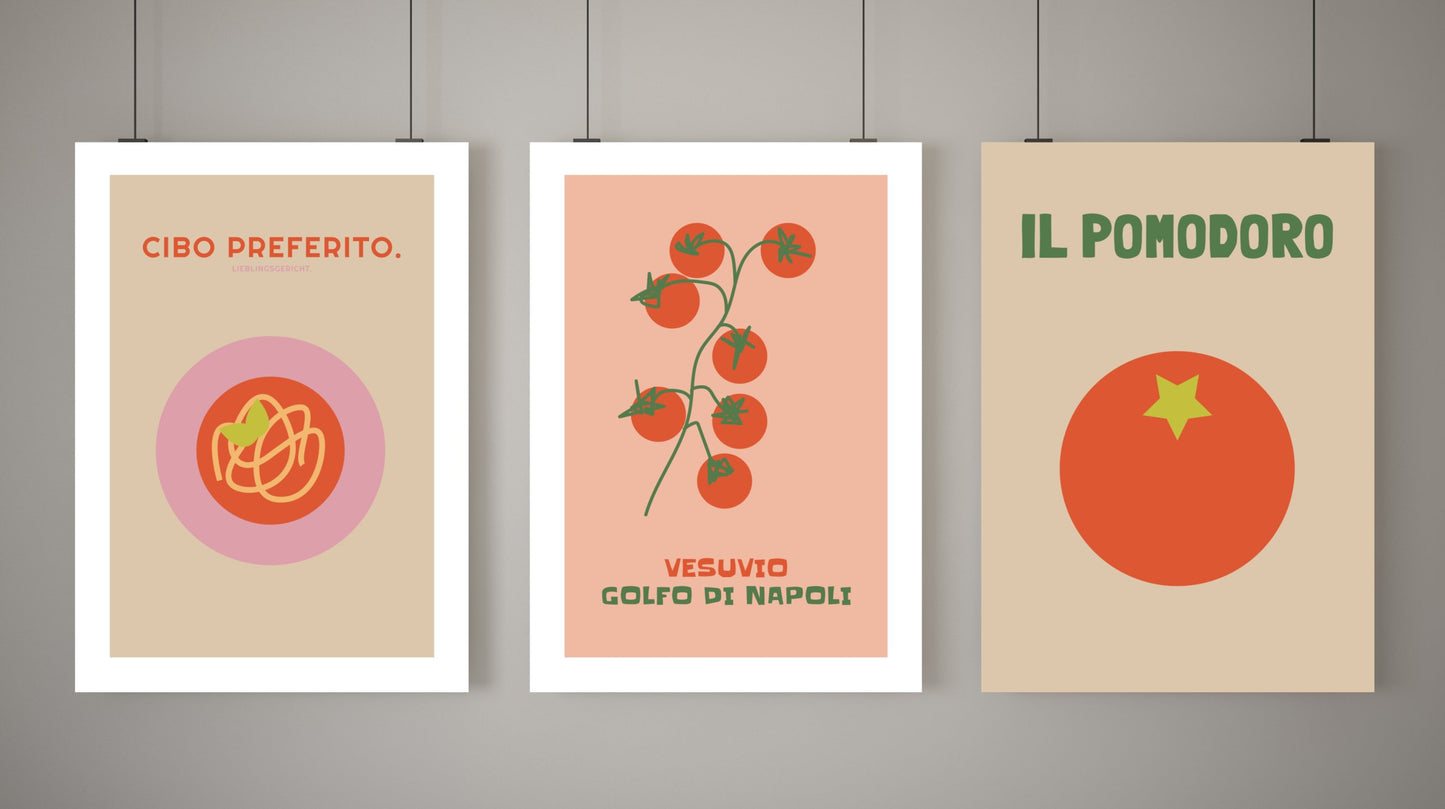 Poster Tomaten - Vesuvio Golfo di Napoli - La Dolce Vita Collection