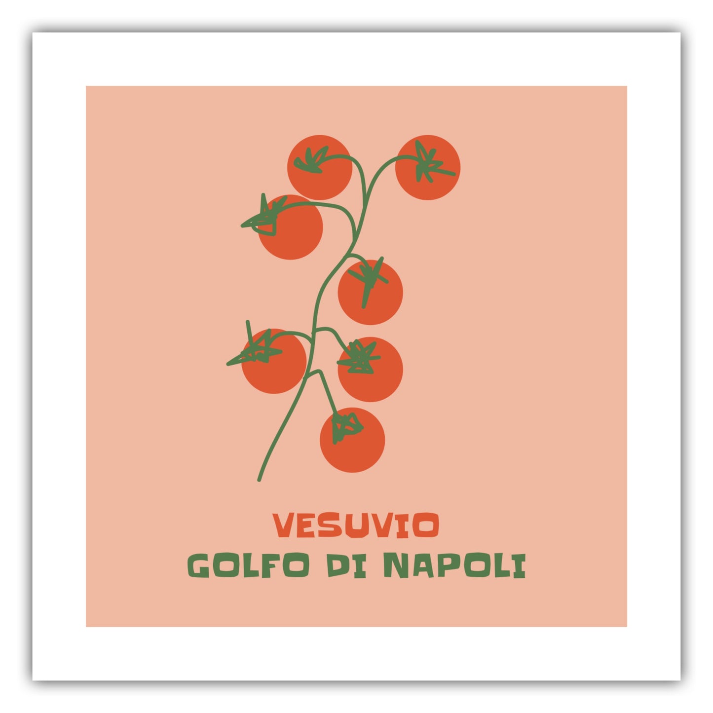 Poster Tomaten - Vesuvio Golfo di Napoli - La Dolce Vita Collection