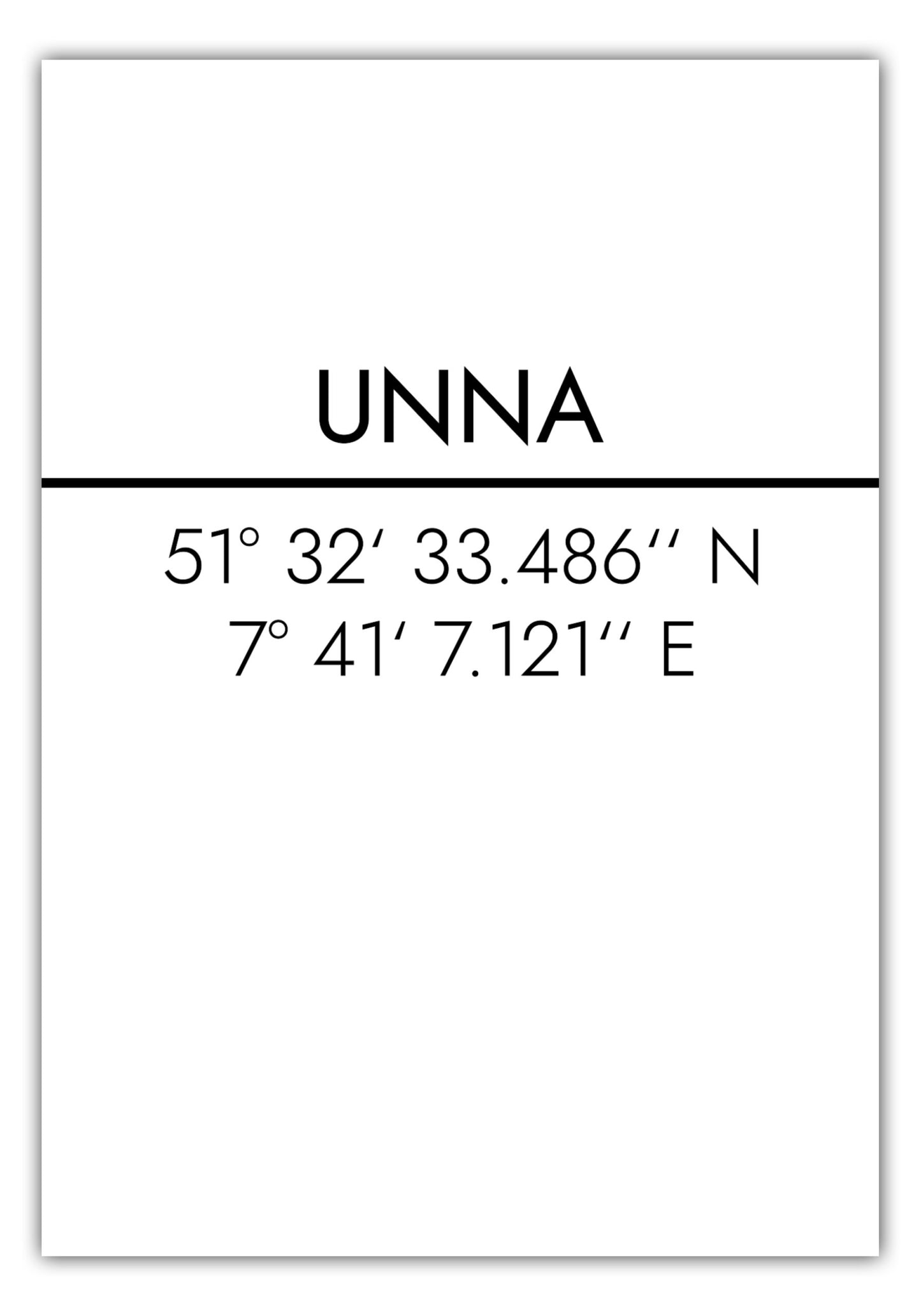 Poster Unna Koordinaten #2