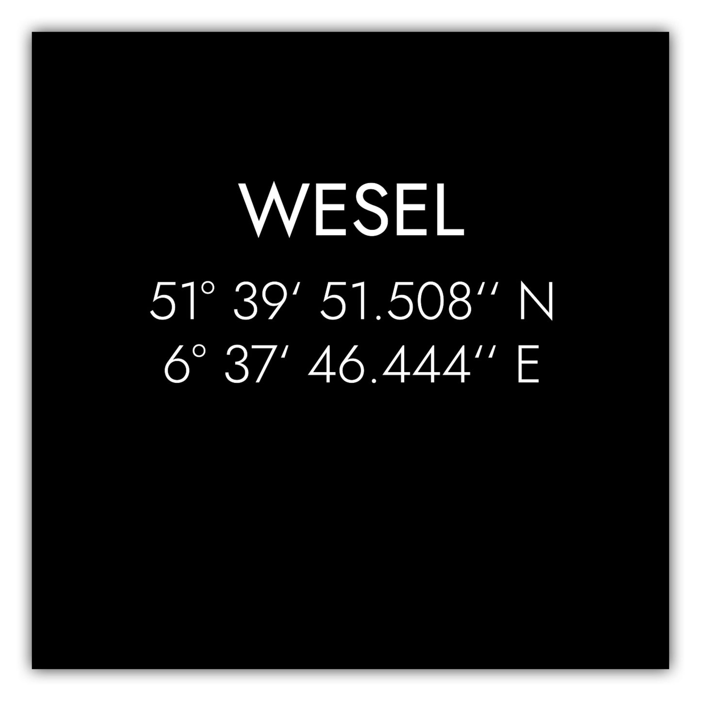 Poster Wesel Koordinaten #1