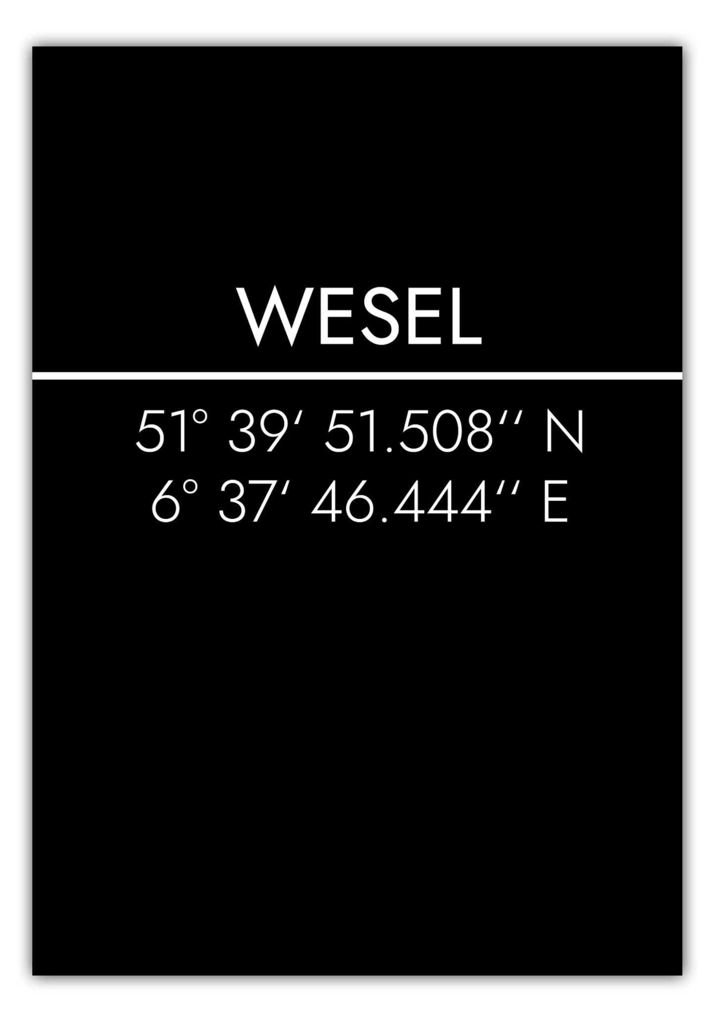 Poster Wesel Koordinaten #2