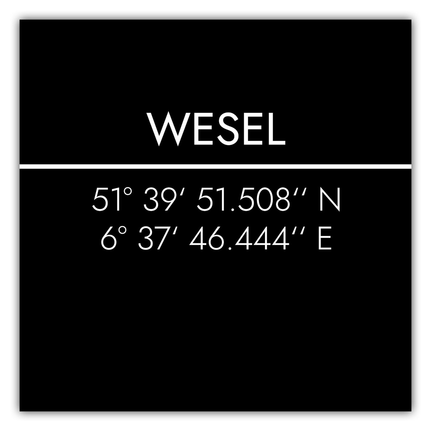 Poster Wesel Koordinaten #2