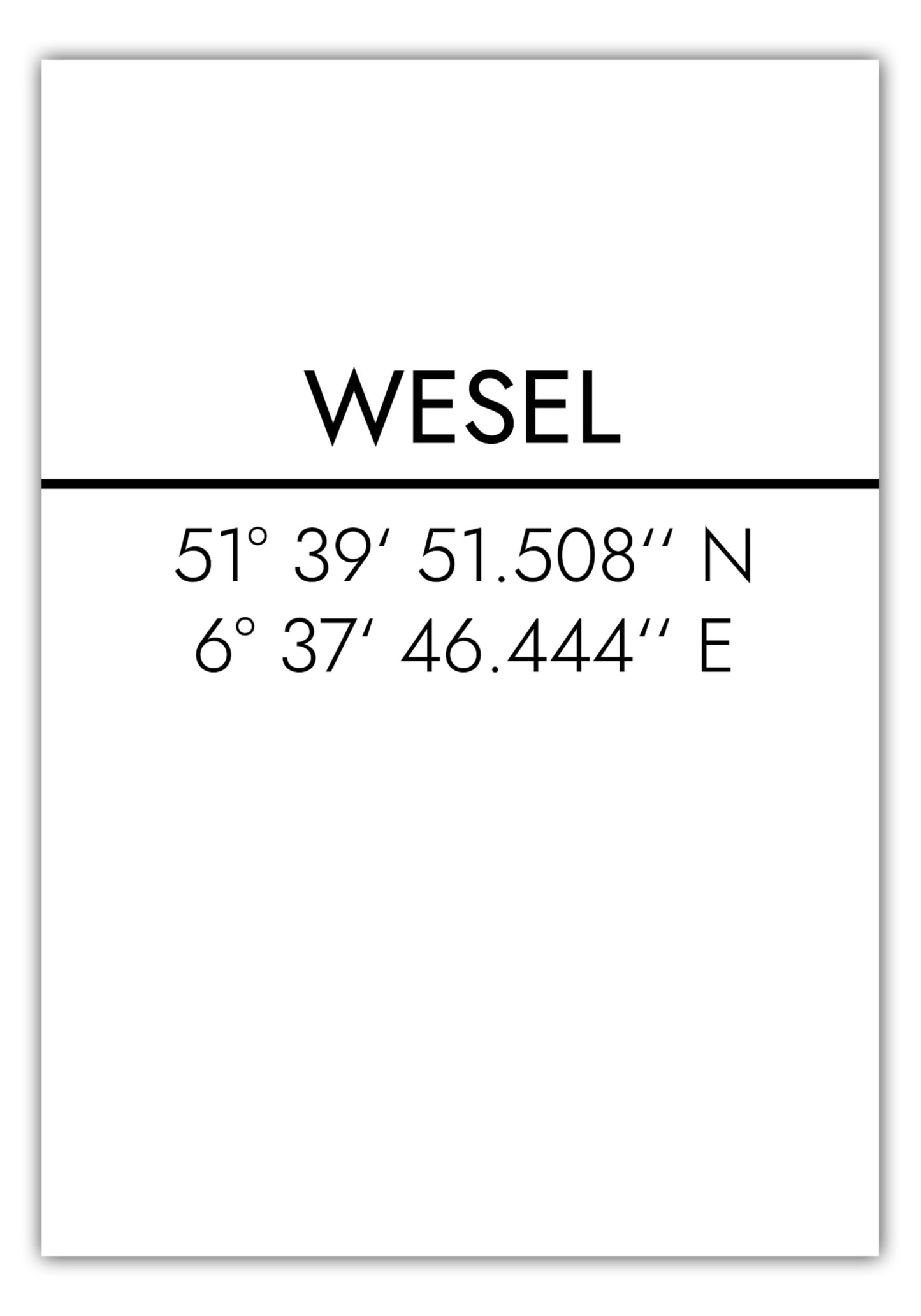 Poster Wesel Koordinaten #2