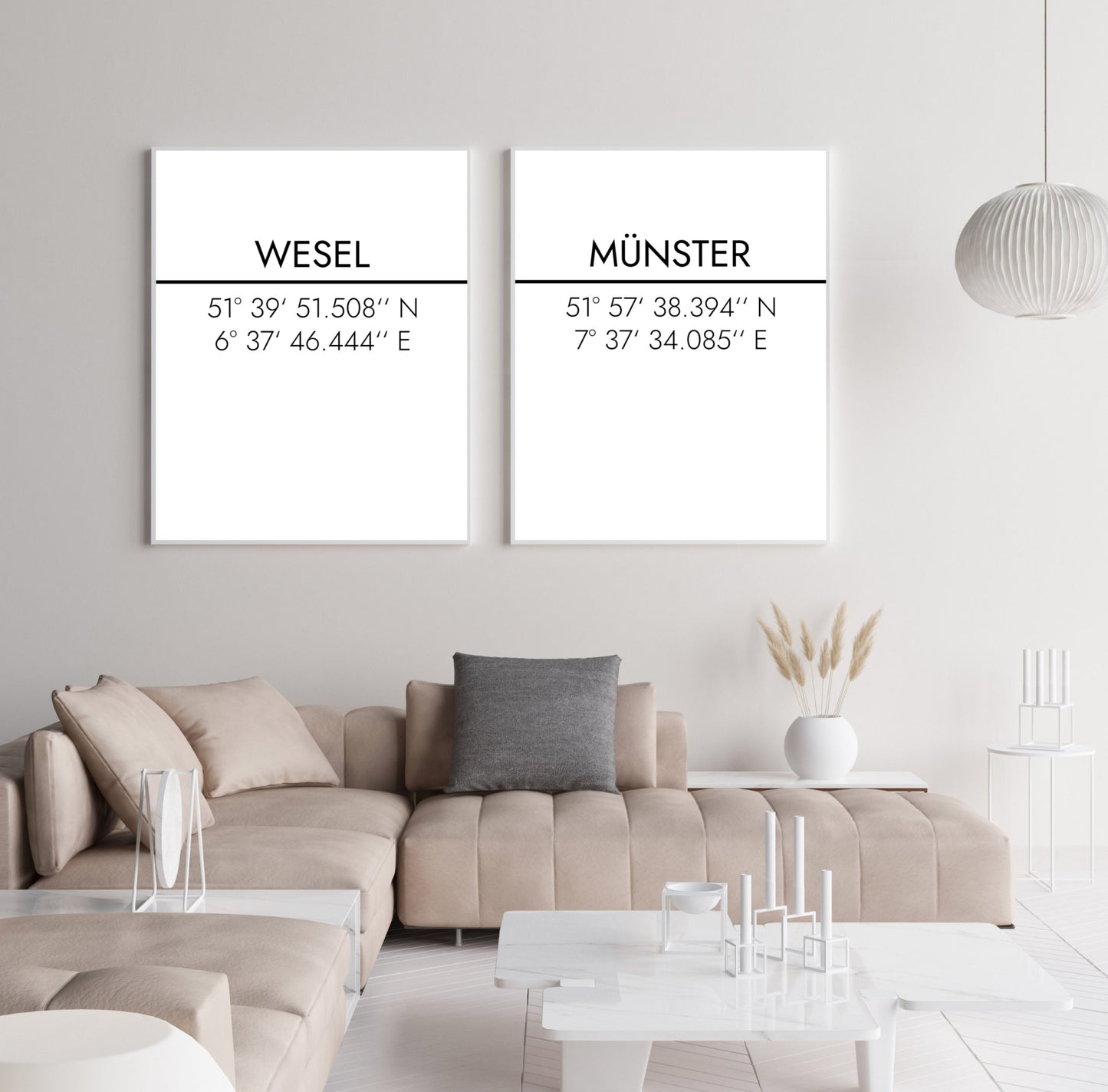 Poster Wesel Koordinaten #2