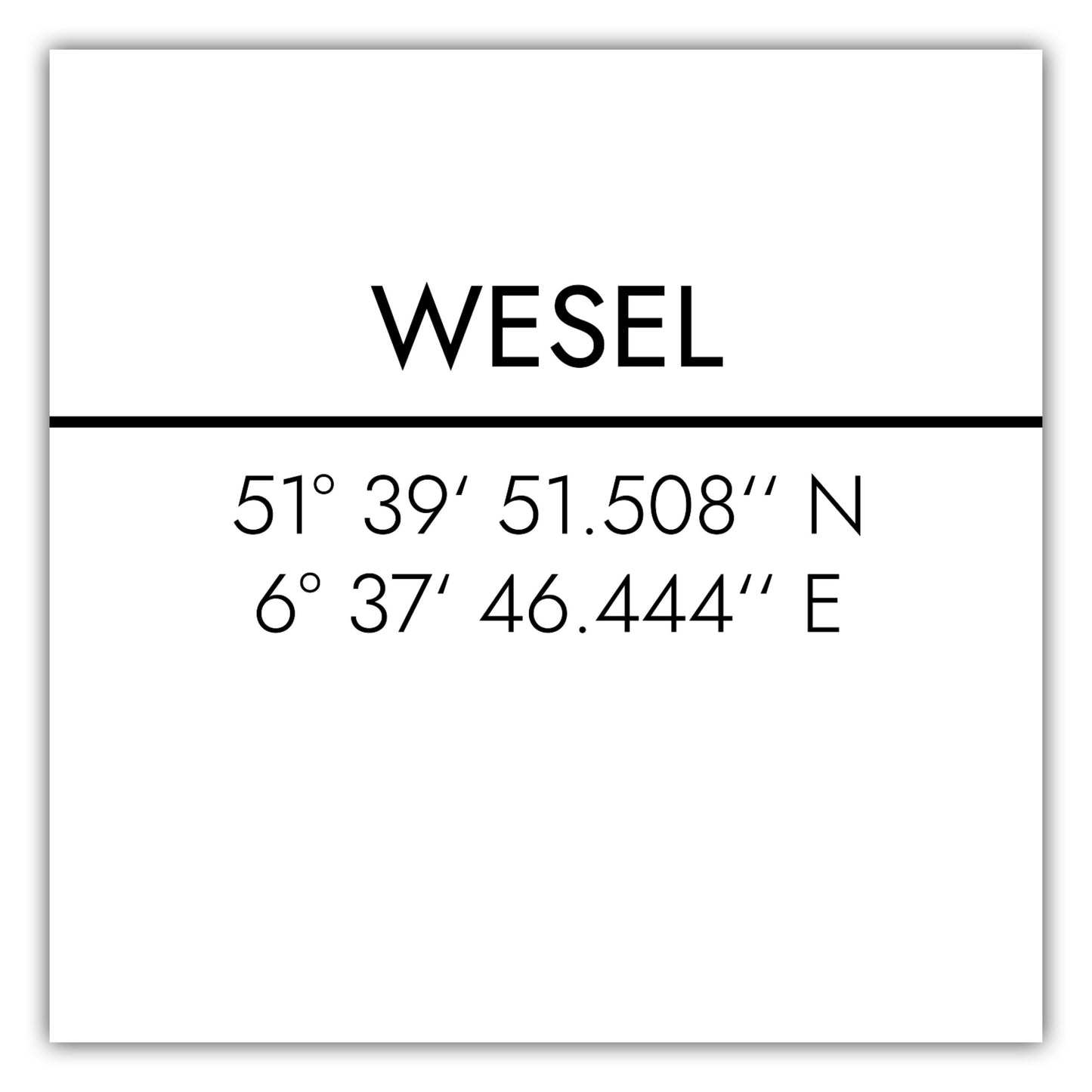 Poster Wesel Koordinaten #2