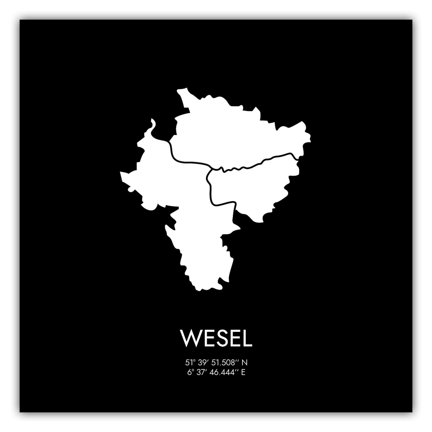 Poster Wesel Koordinaten #3