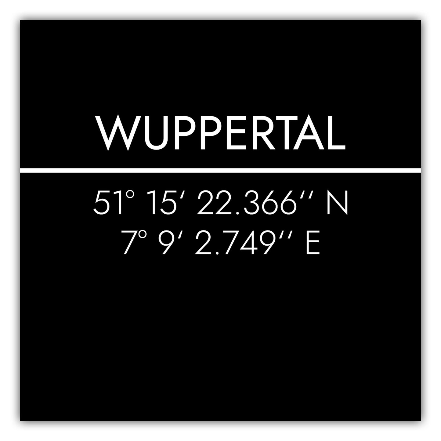 Poster Wuppertal Koordinaten #2