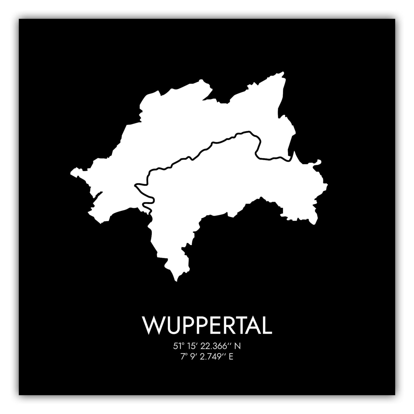 Poster Wuppertal Koordinaten #3