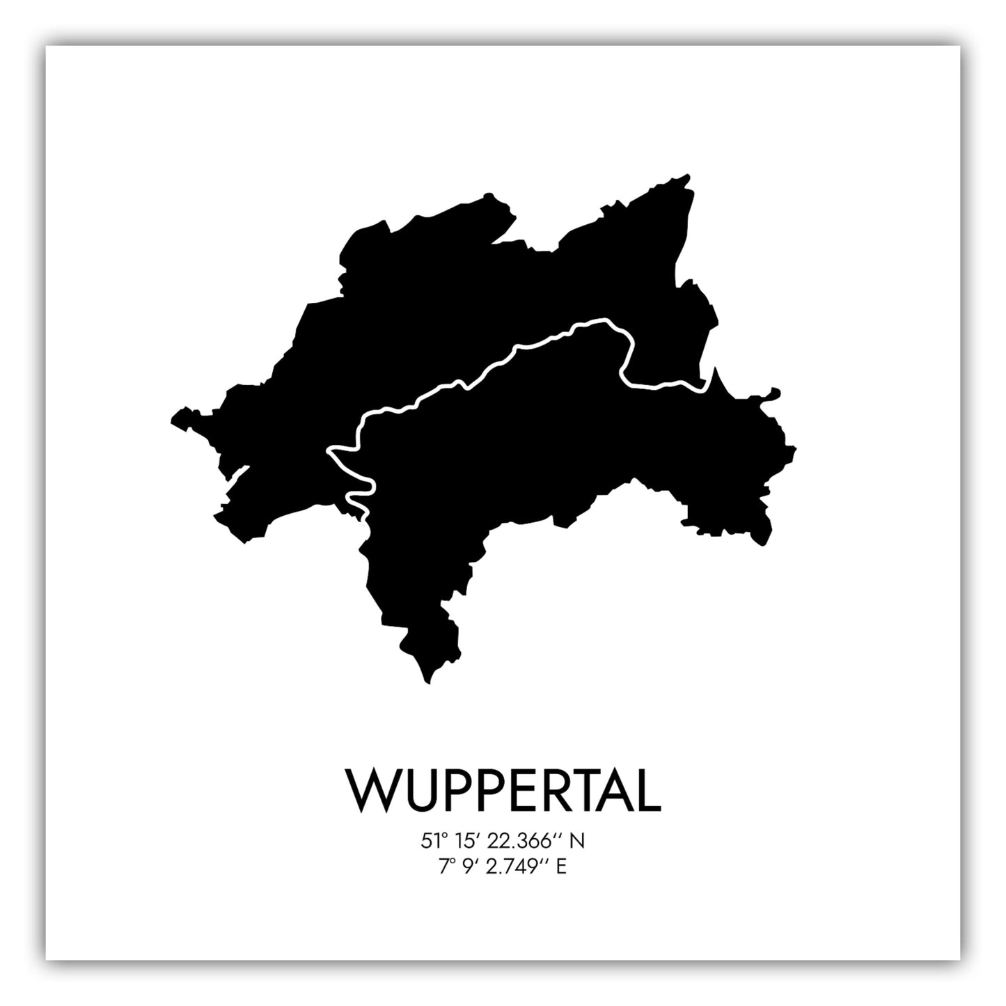 Poster Wuppertal Koordinaten #3