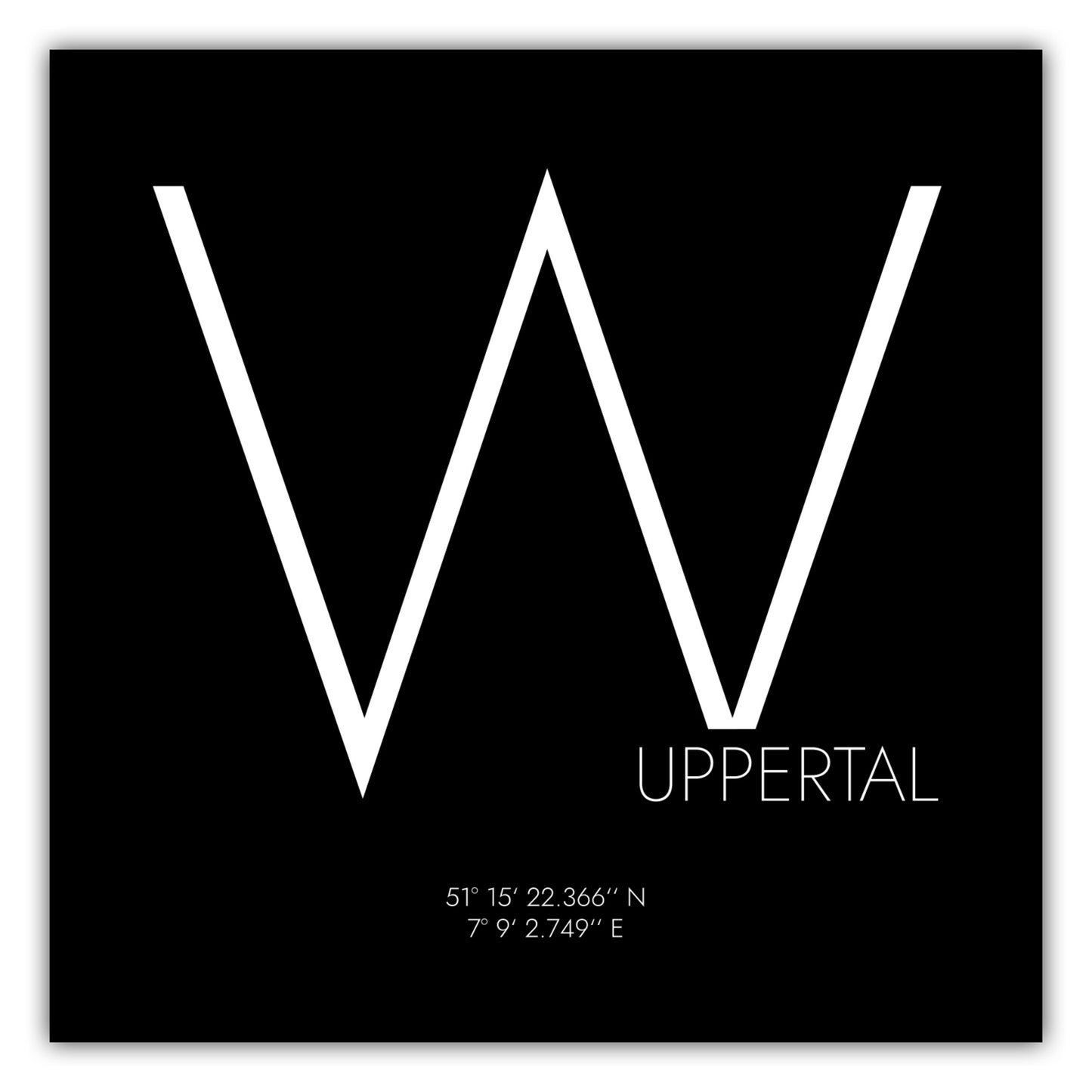 Poster Wuppertal Koordinaten #4