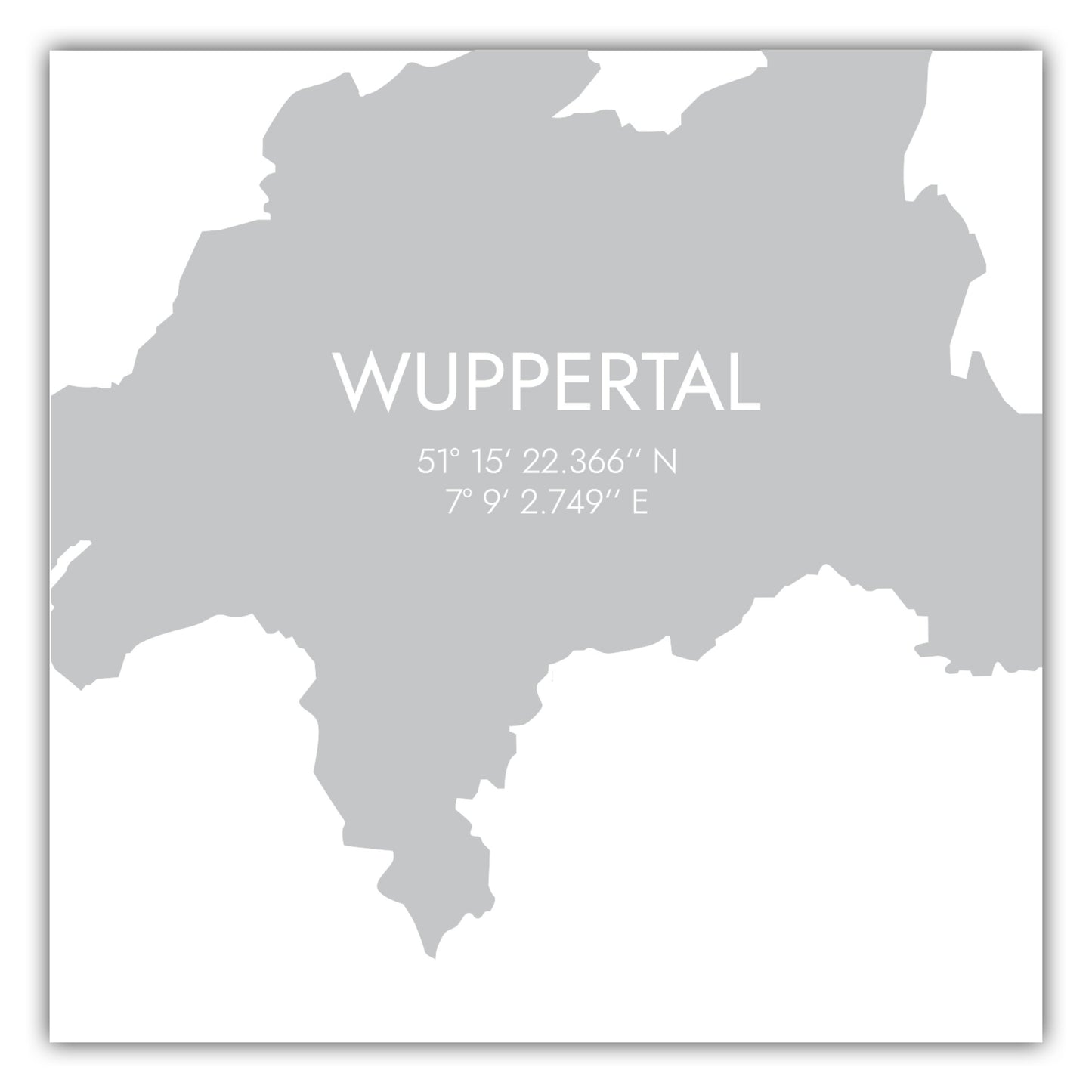 Poster Wuppertal Koordinaten #5