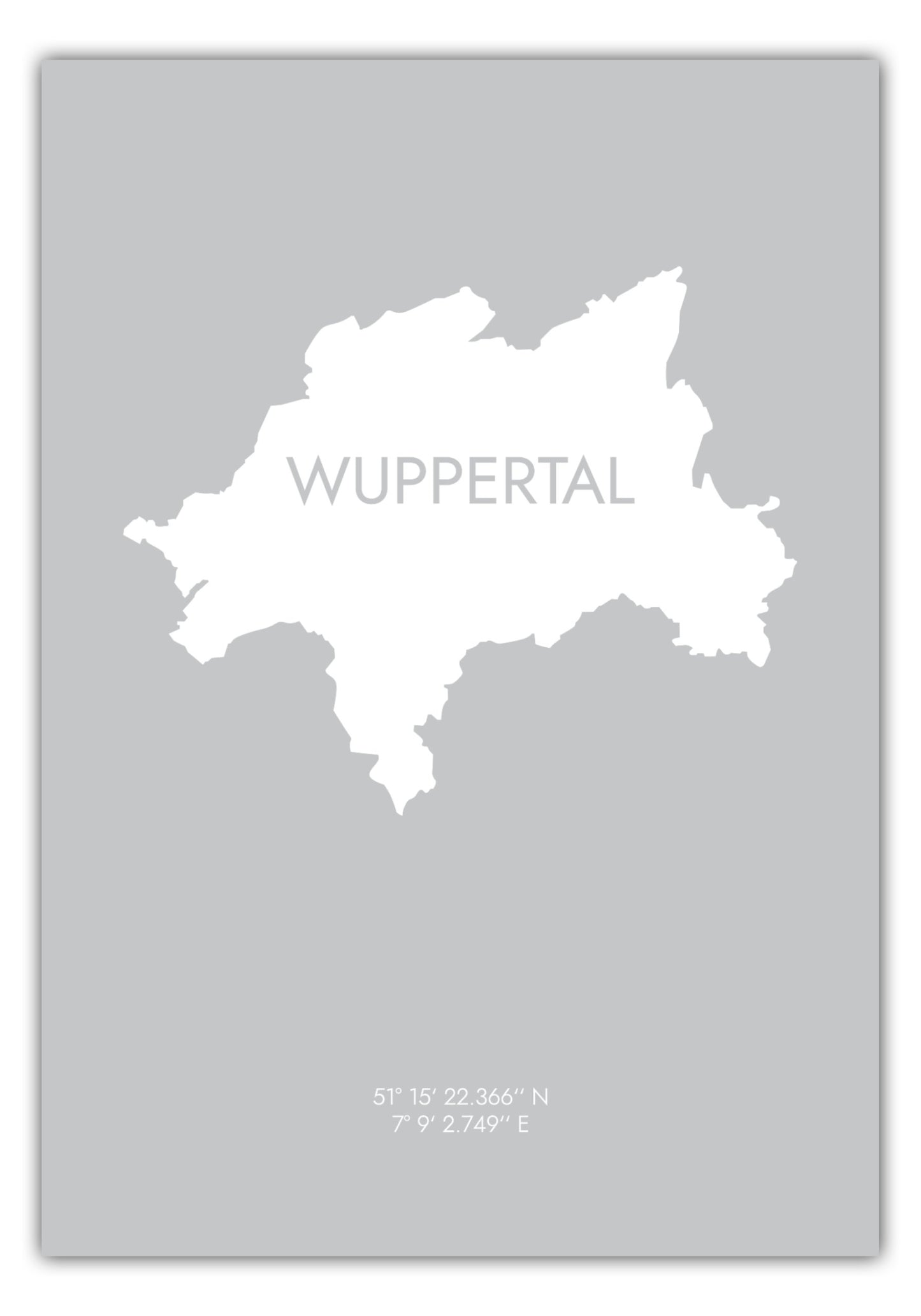 Poster Wuppertal Koordinaten #6