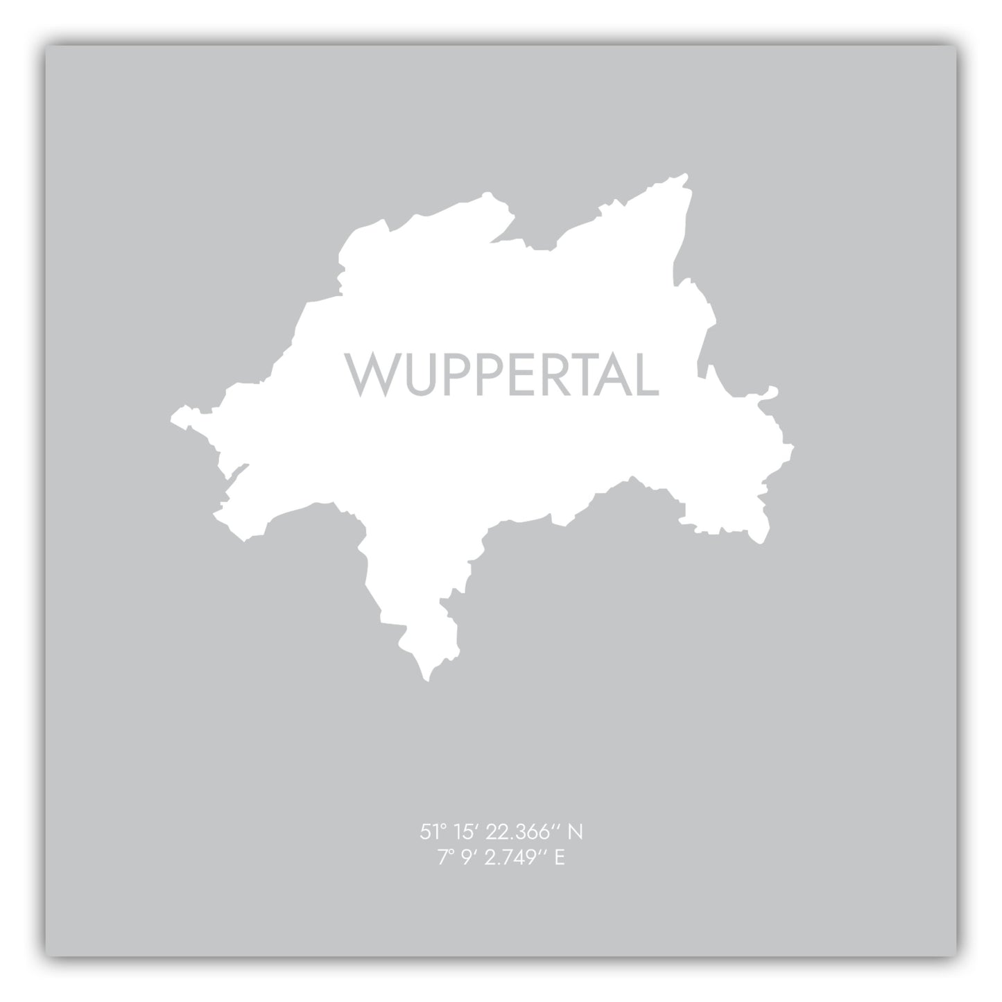 Poster Wuppertal Koordinaten #6