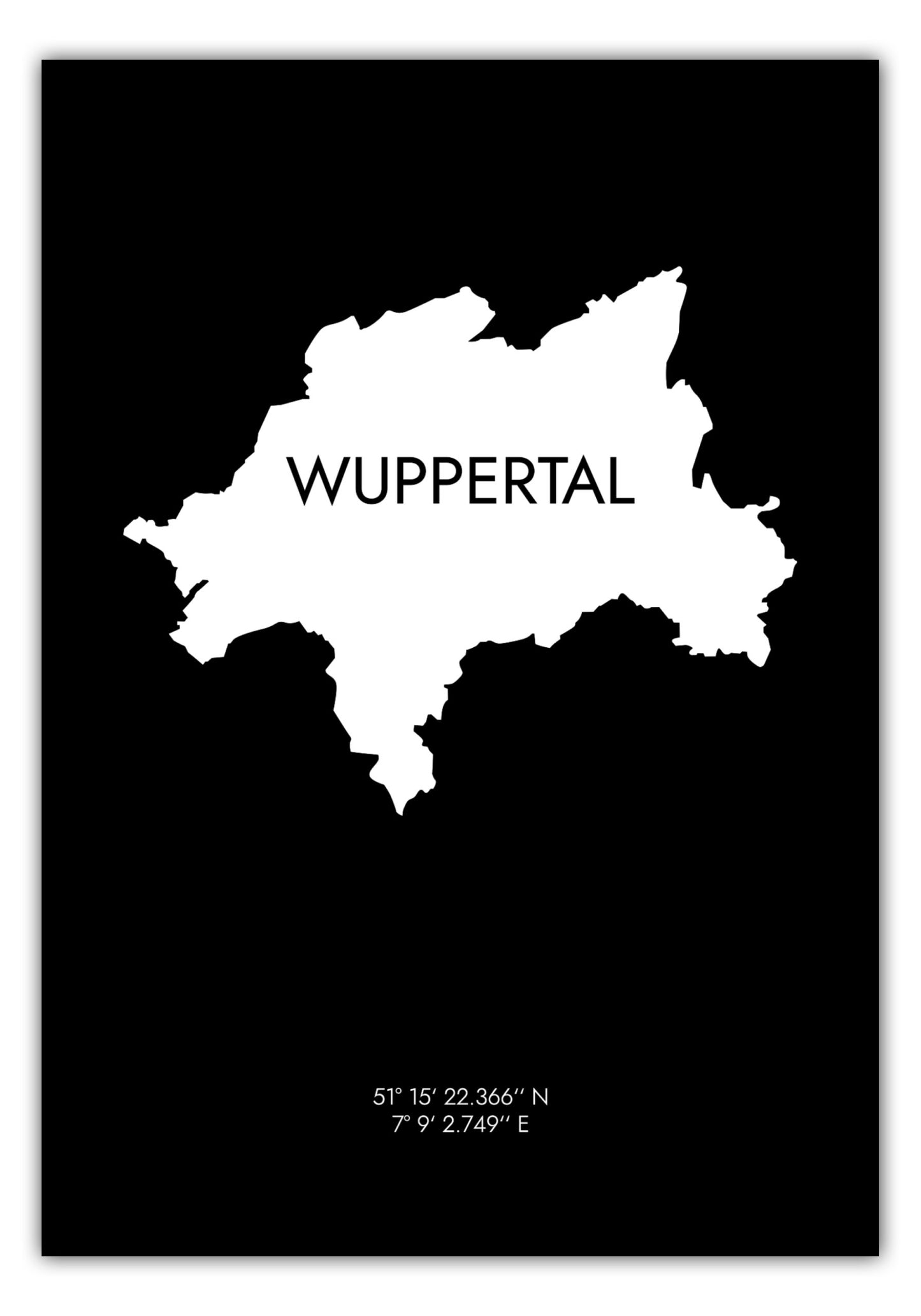 Poster Wuppertal Koordinaten #6