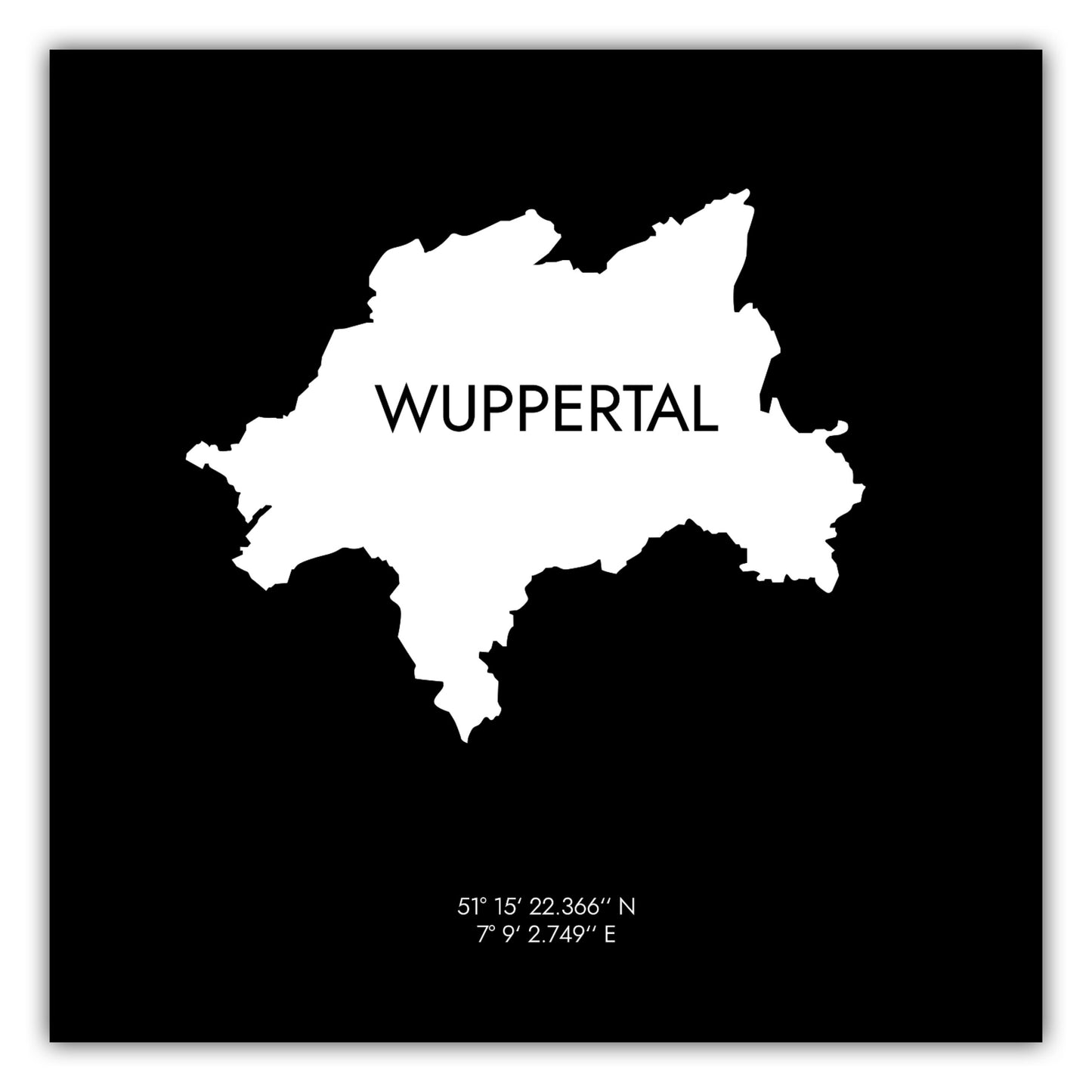 Poster Wuppertal Koordinaten #6