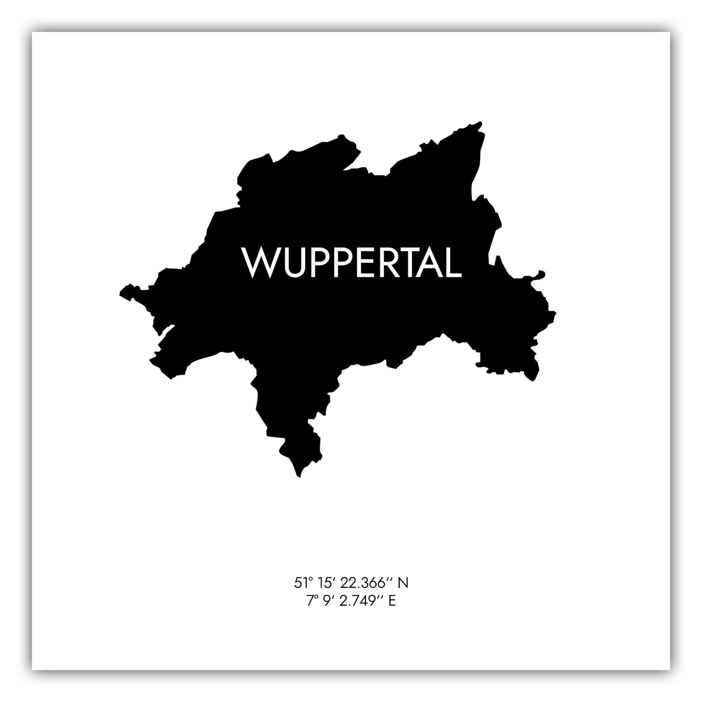 Poster Wuppertal Koordinaten #6