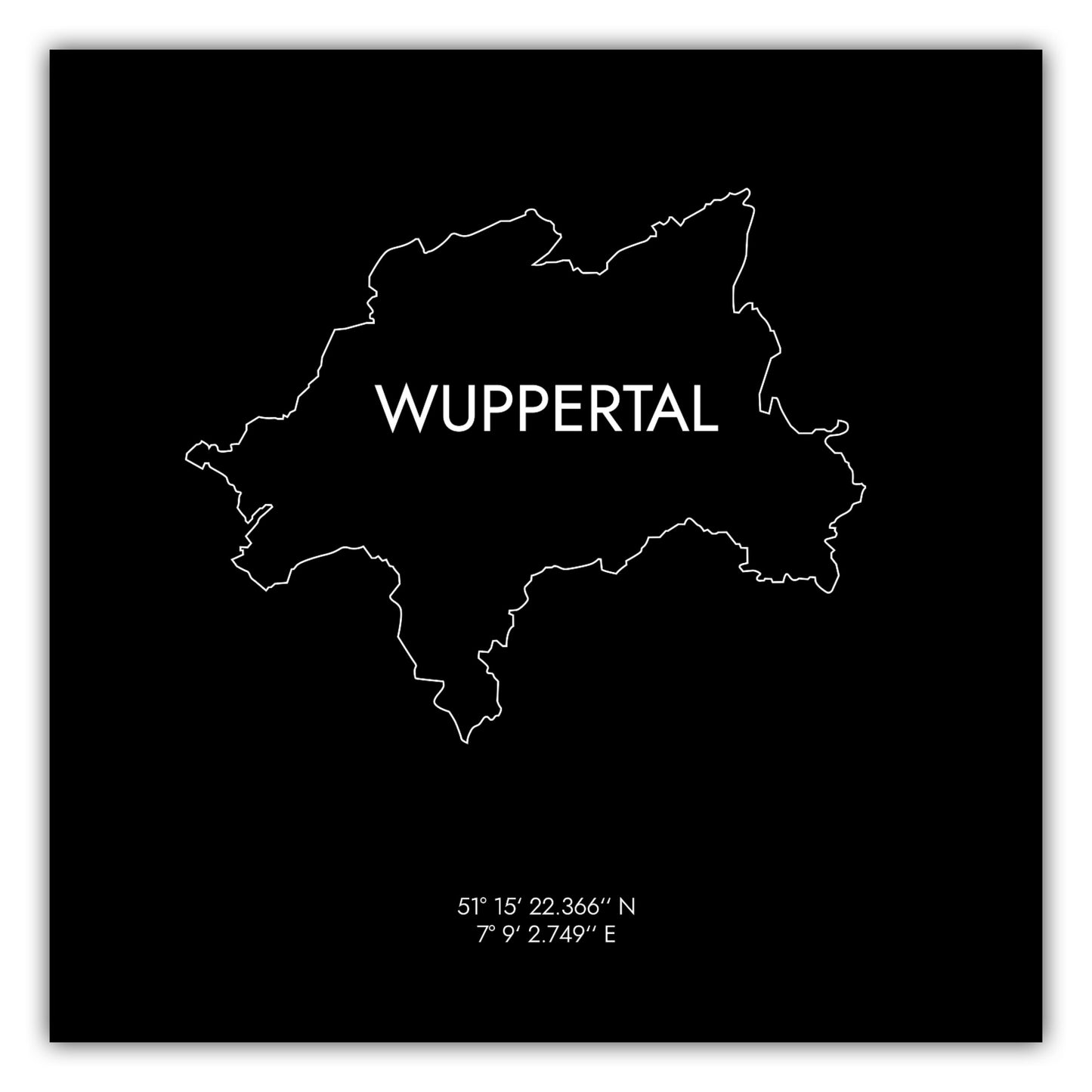 Poster Wuppertal Koordinaten #8