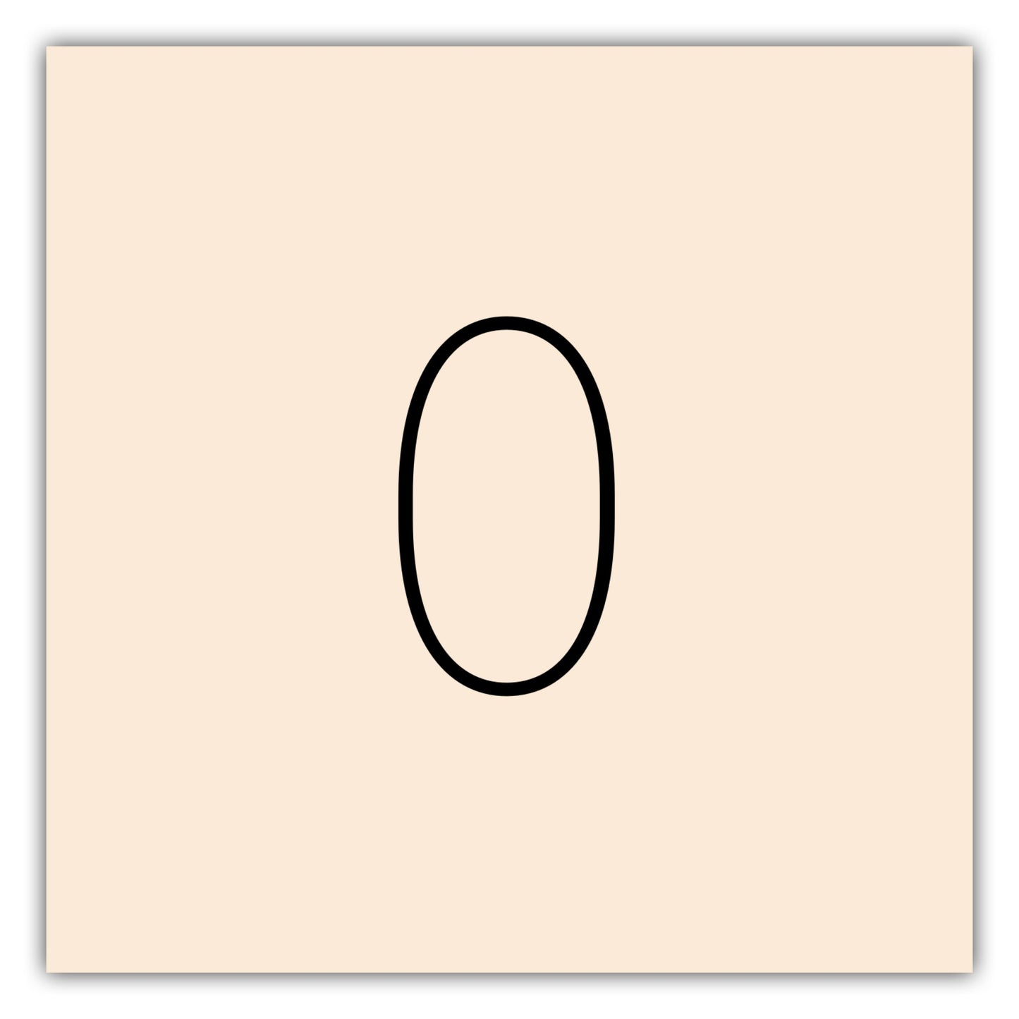 Poster Ziffer 0 - Sans Serif