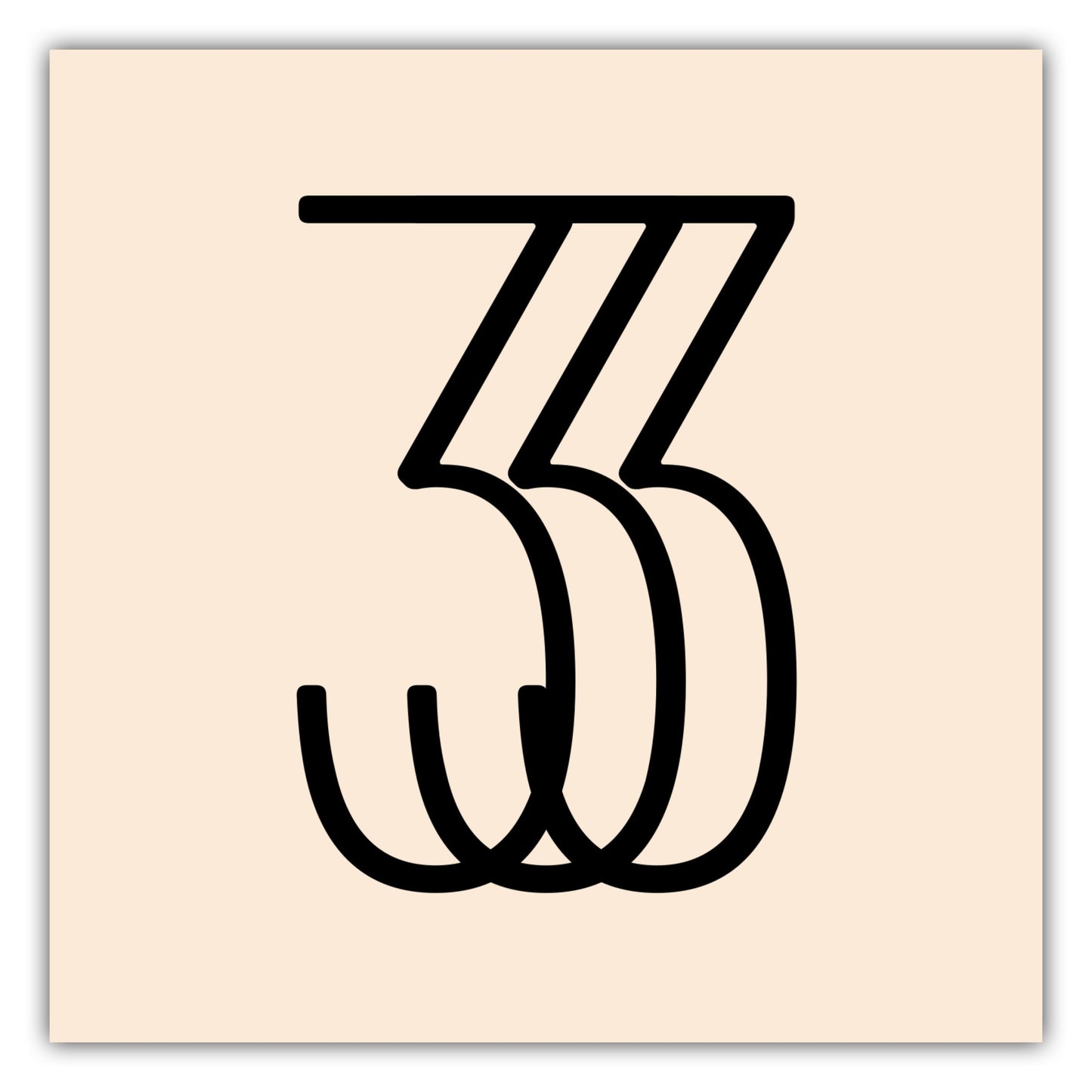 Poster Ziffer 3 - Triple
