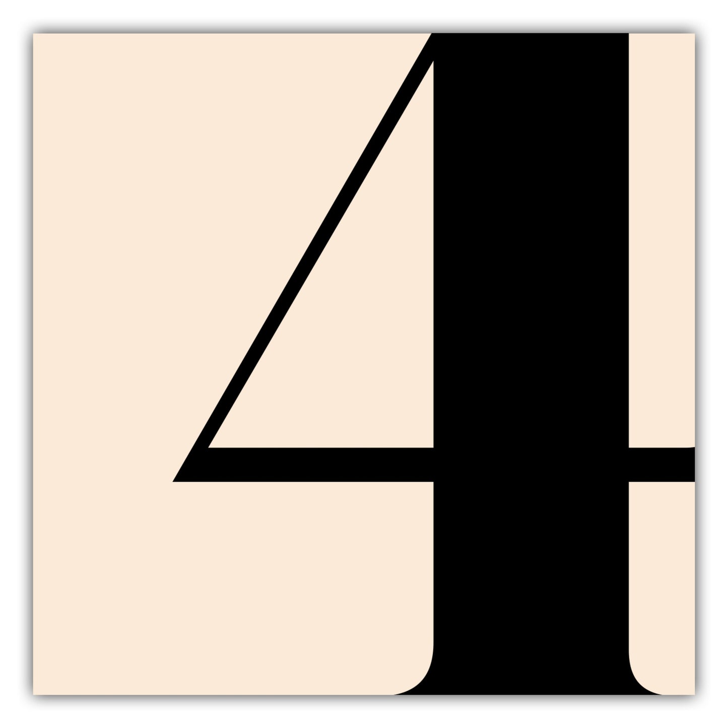 Poster Ziffer 4 - Serif