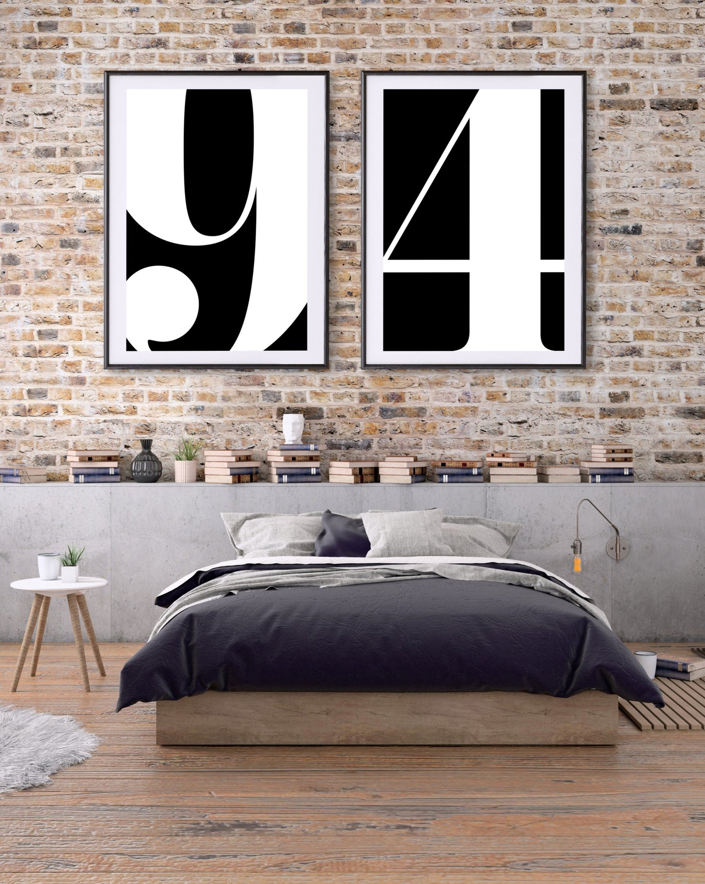 Poster Ziffer 4 - Serif