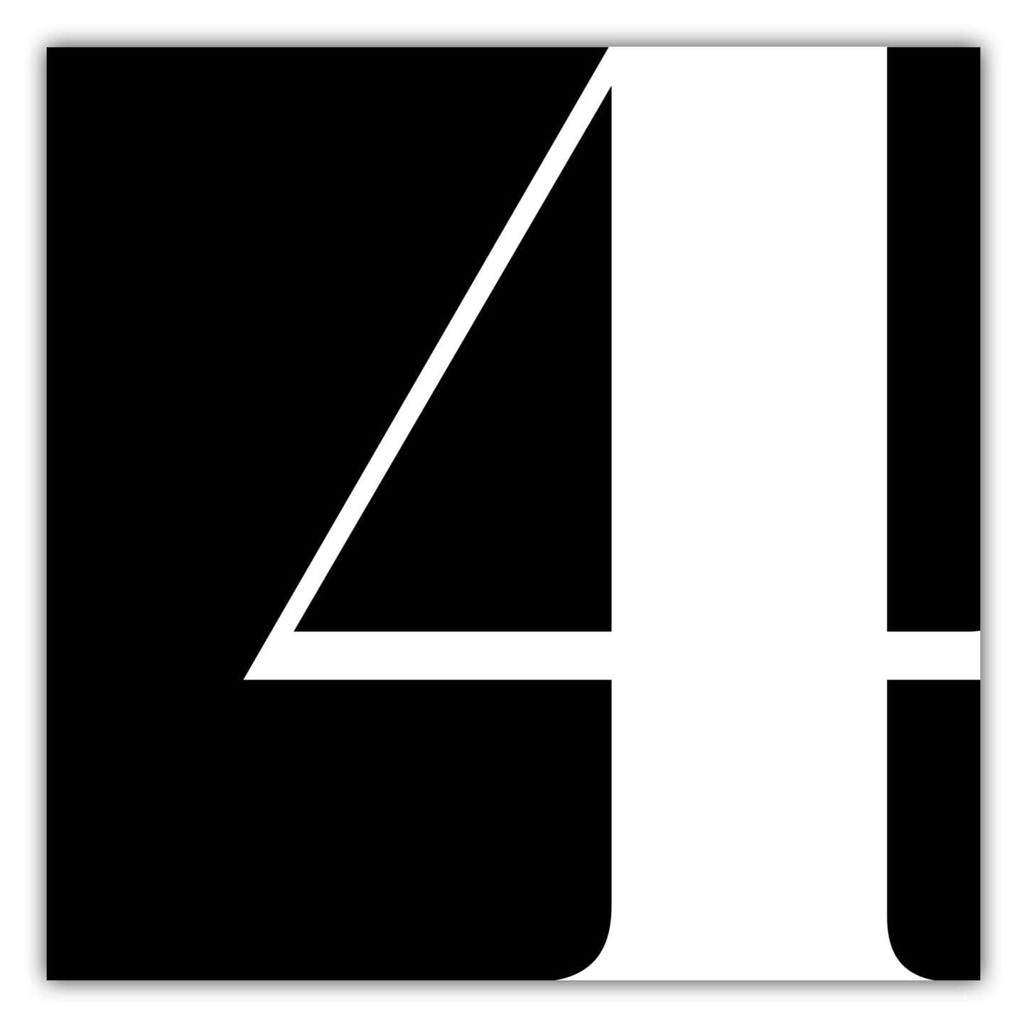 Poster Ziffer 4 - Serif