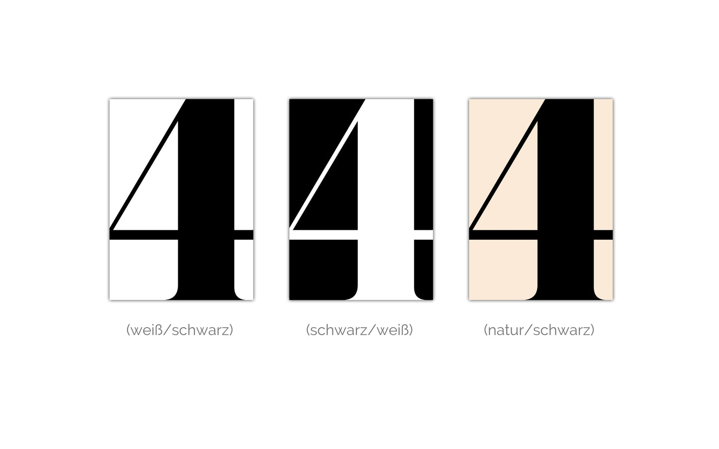 Poster Ziffer 4 - Serif