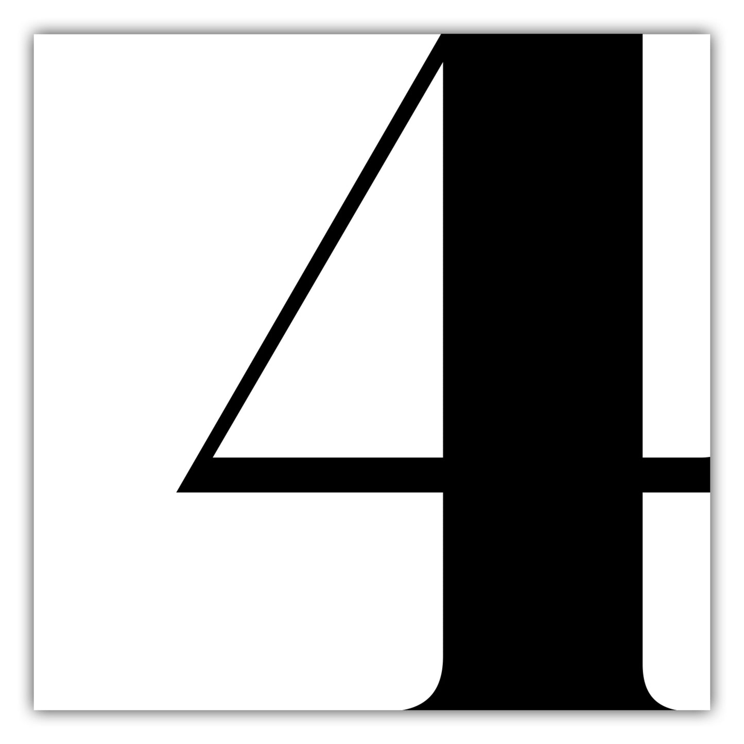 Poster Ziffer 4 - Serif