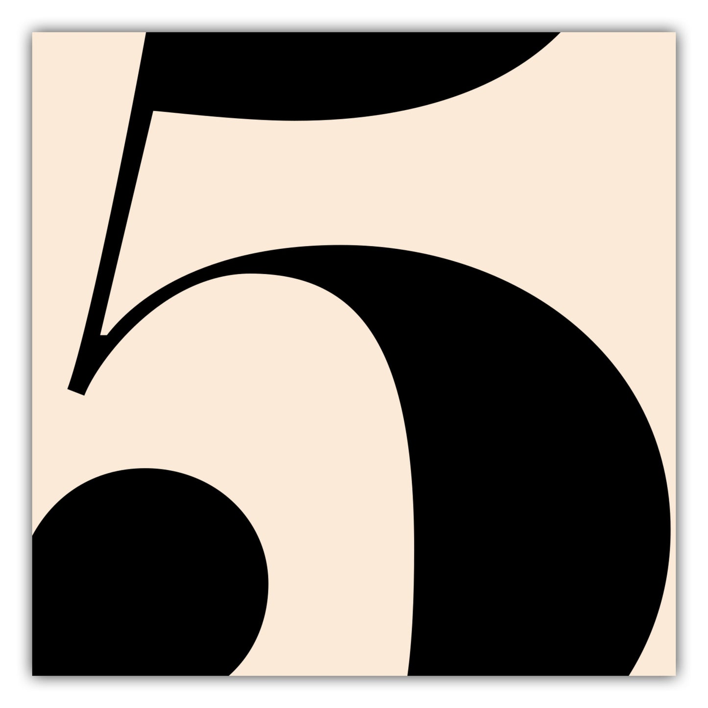 Poster Ziffer 5 - Serif