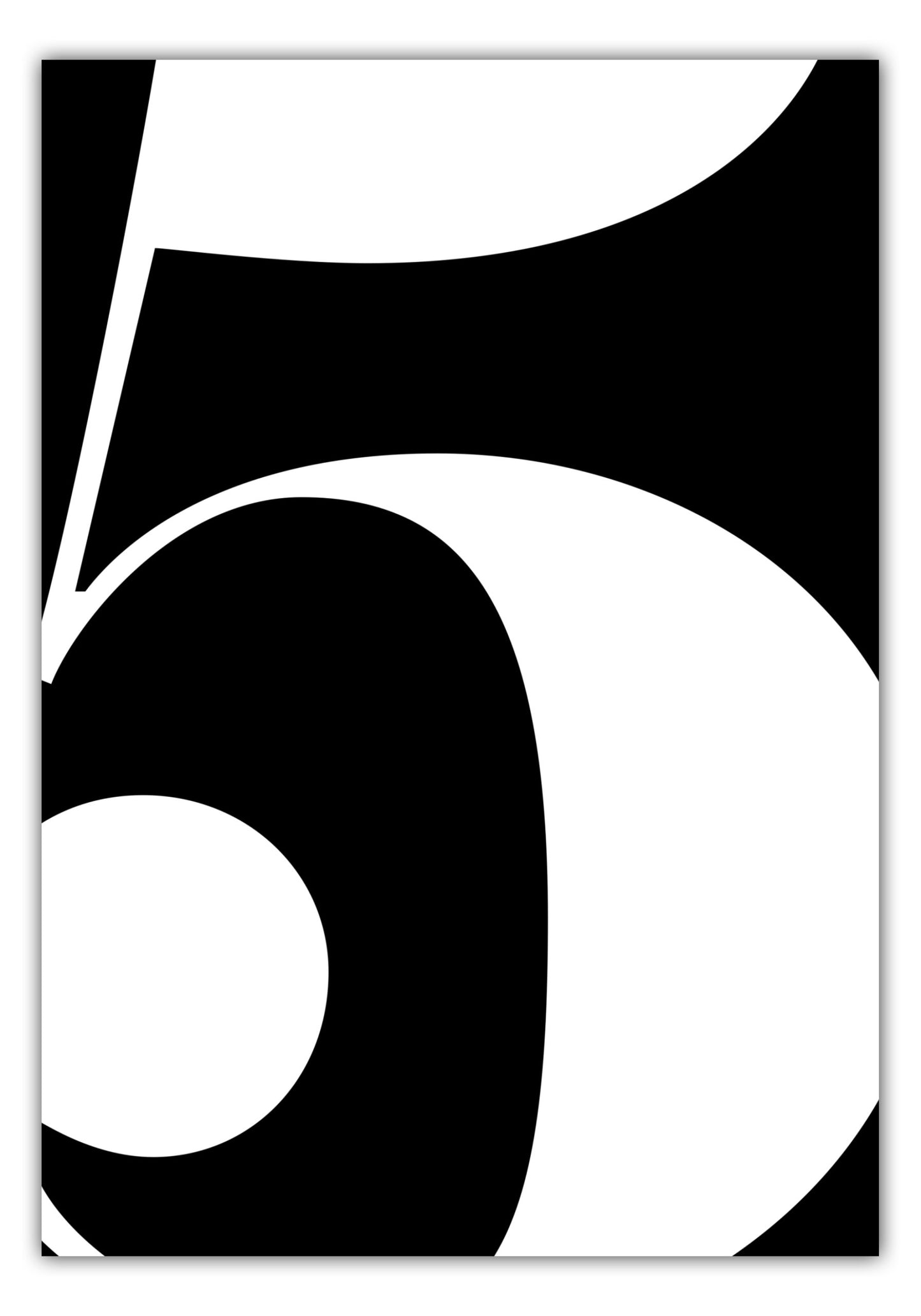 Poster Ziffer 5 - Serif