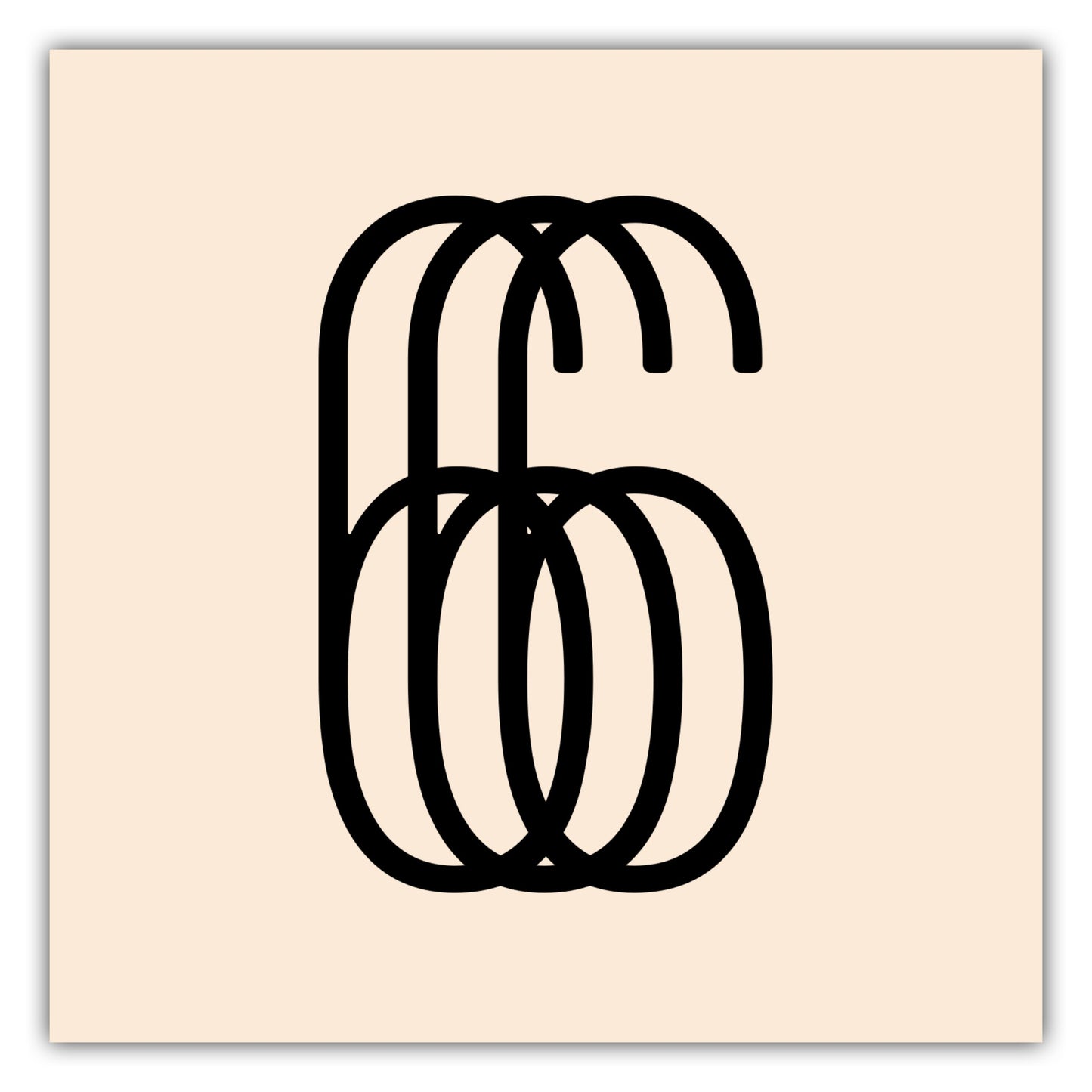 Poster Ziffer 6 - Triple