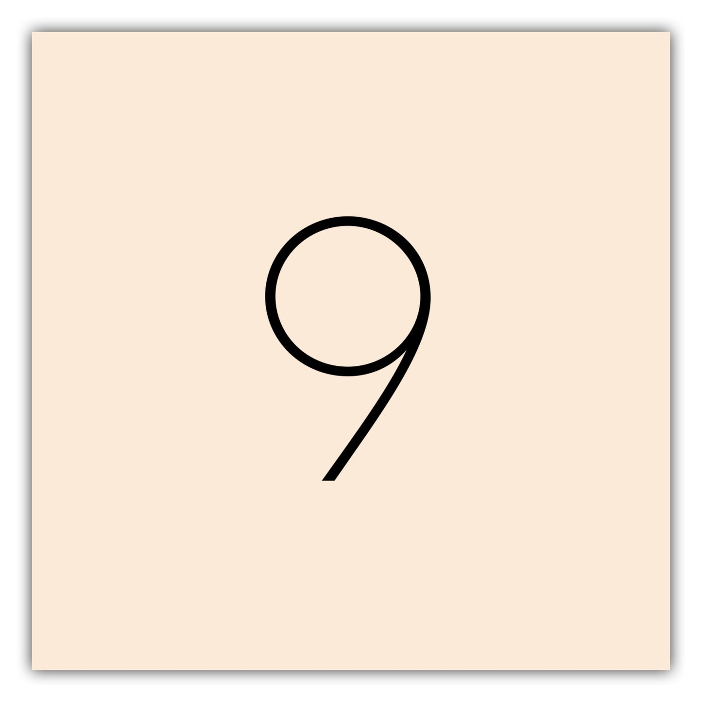 Poster Ziffer 9 - Sans Serif