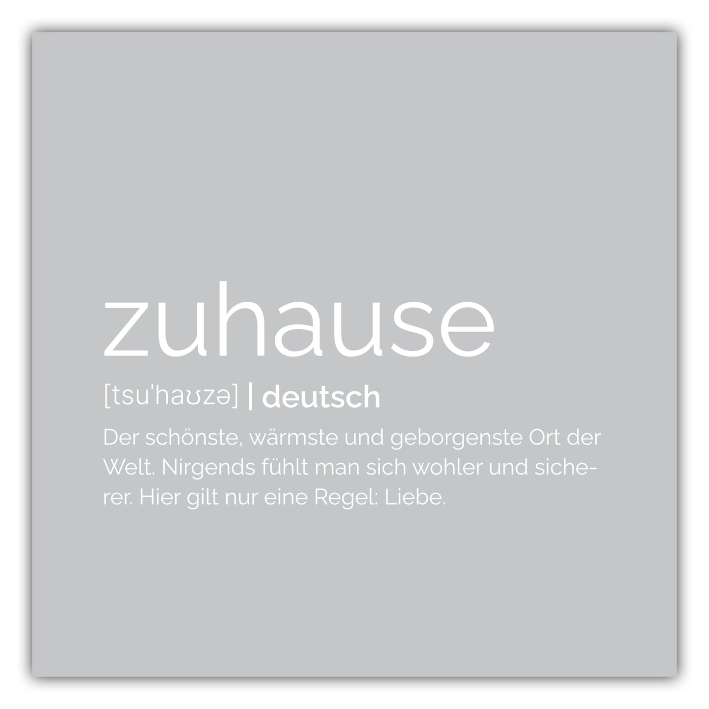 Poster Zuhause Definition