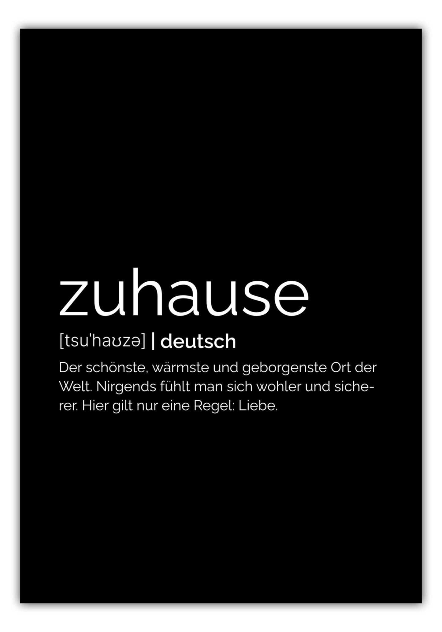Poster Zuhause Definition
