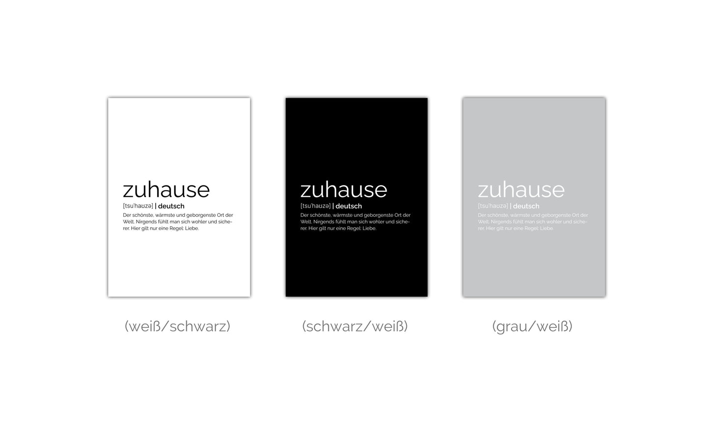 Poster Zuhause Definition