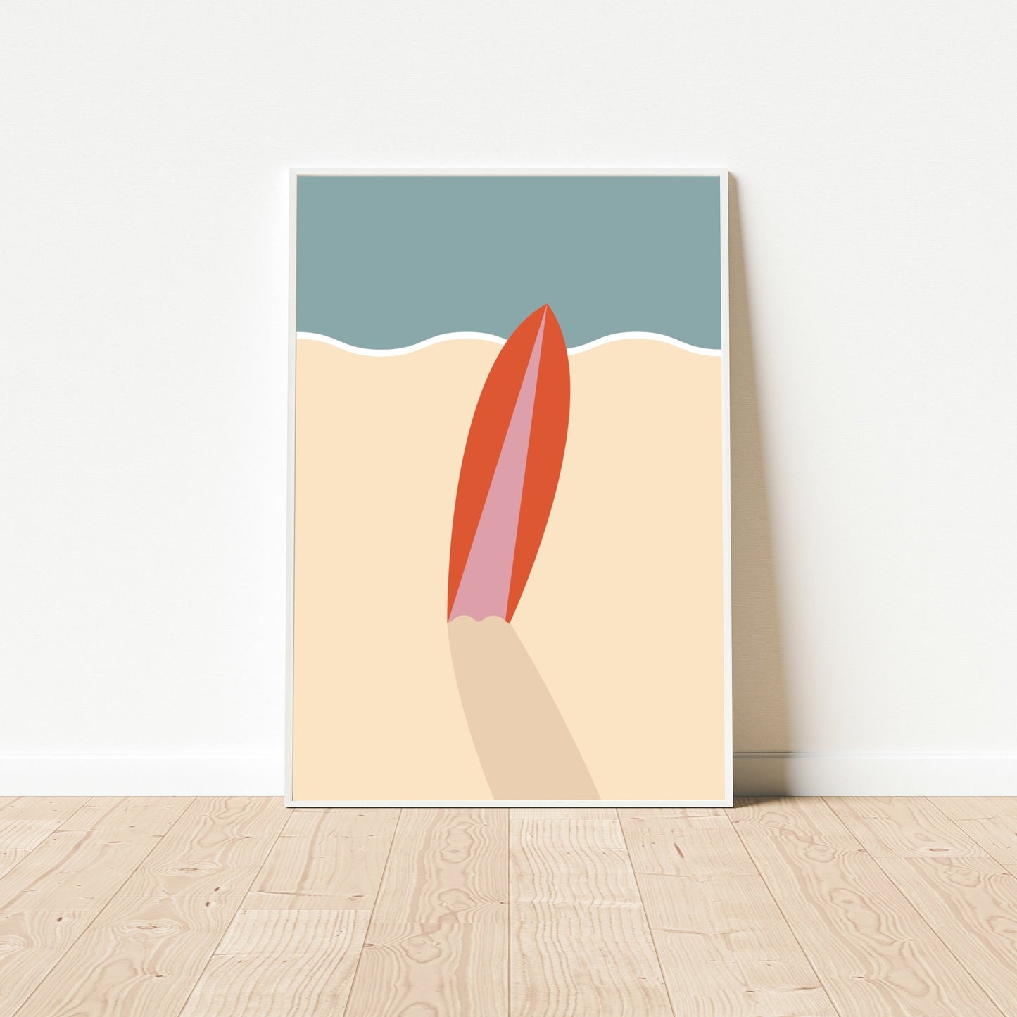 Poster Surfboard Am Strand - Road Trip Collection