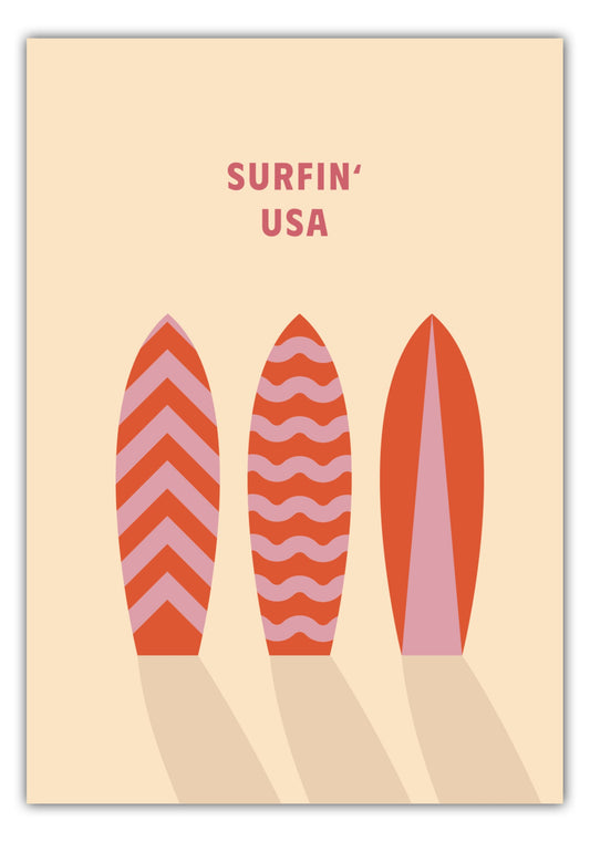 Poster Surfin USA - Road Trip Collection