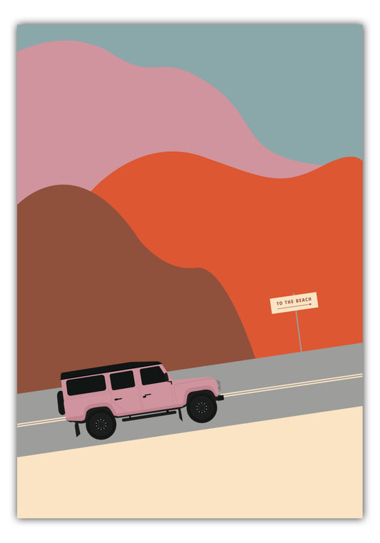 Poster To The Beach - Road Trip Collection