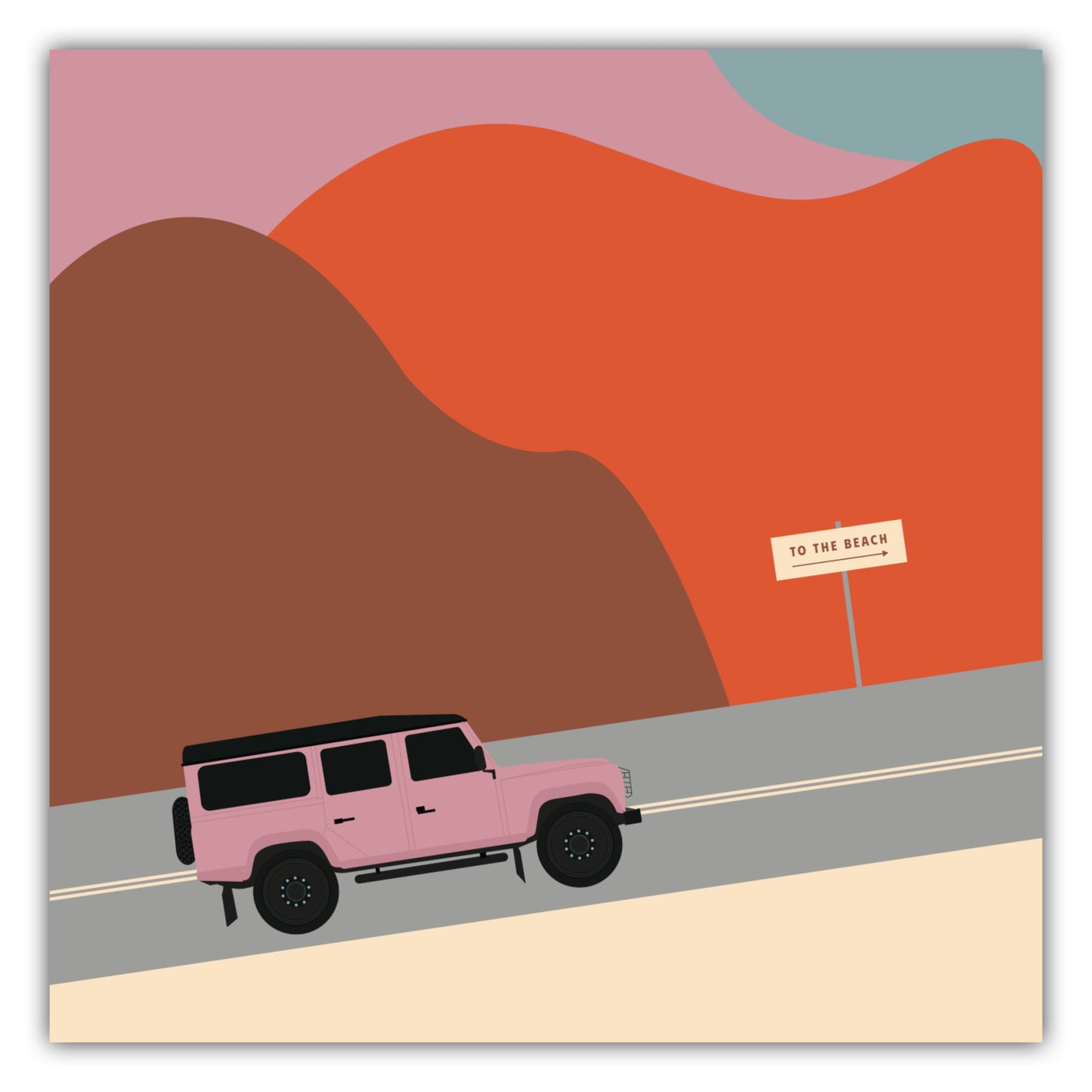 Poster To The Beach - Road Trip Collection