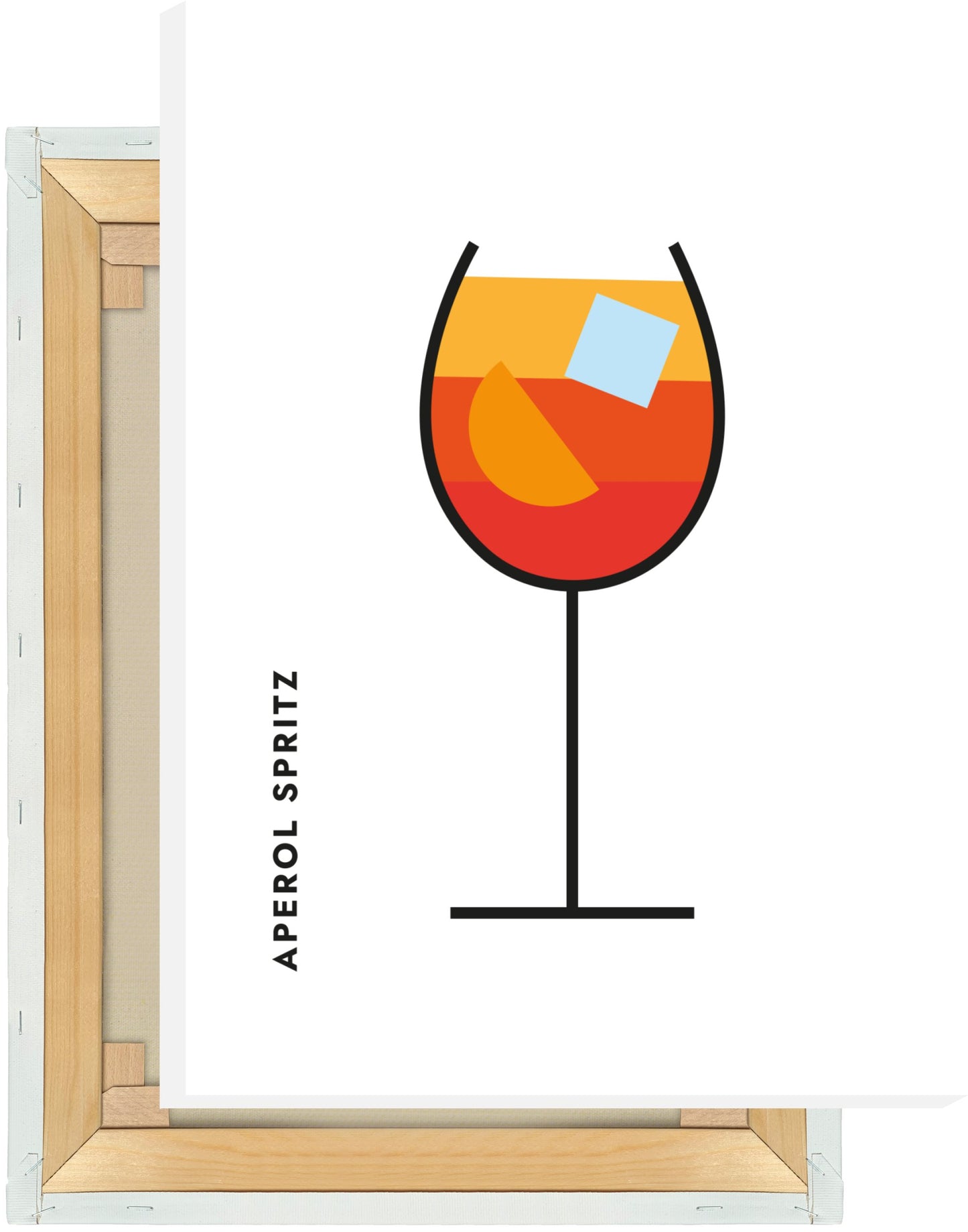 Leinwand Aperol Spritz im Glas (Bauhaus-Style)