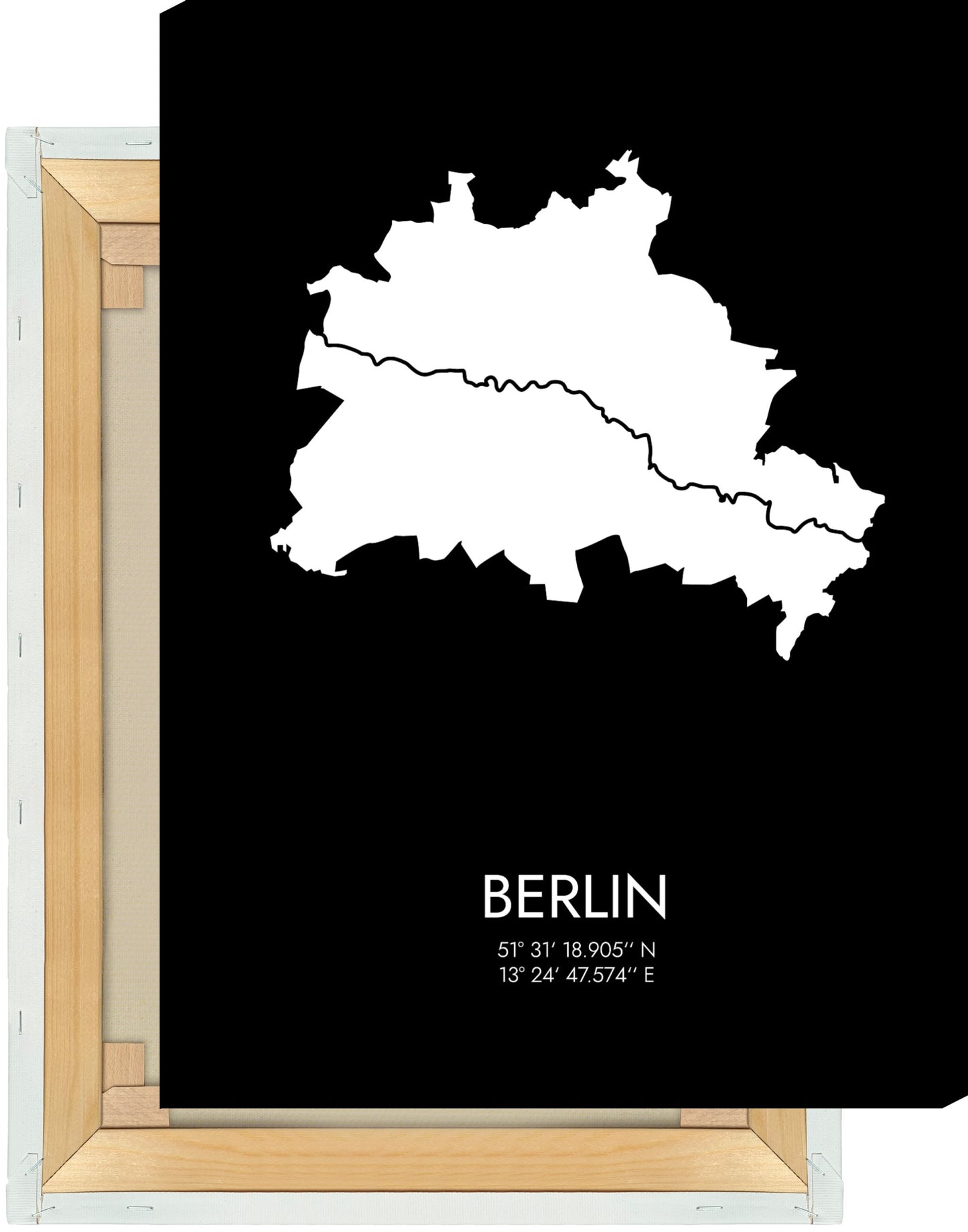 Leinwand Berlin Koordinaten #3