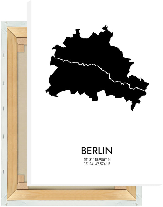 Leinwand Berlin Koordinaten #3