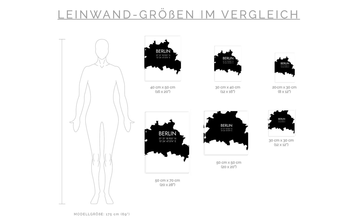 Leinwand Berlin Koordinaten #5