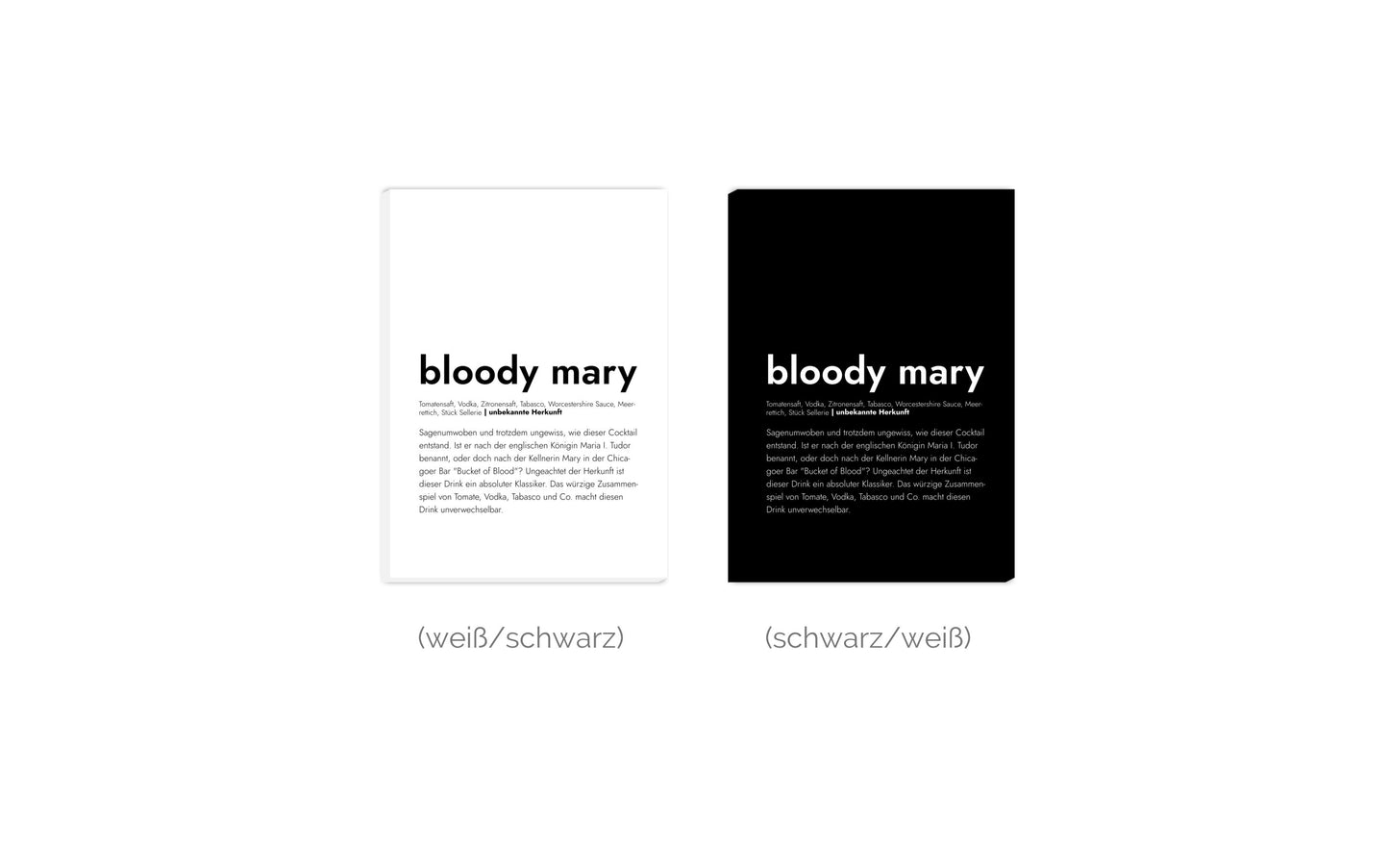 Leinwand Bloody Mary - Definition