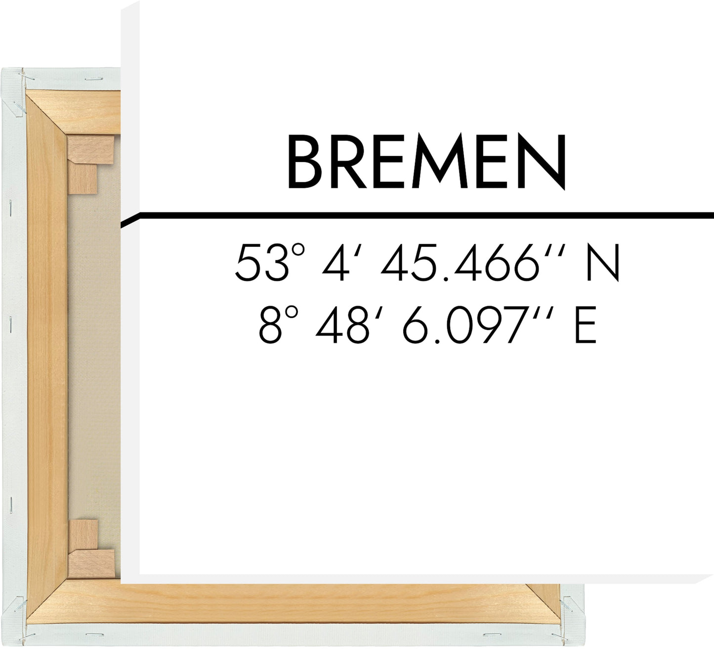 Leinwand Bremen Koordinaten #2