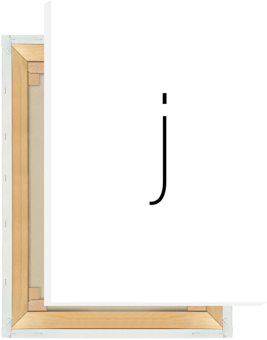 Leinwand Buchstabe J - Sans Serif