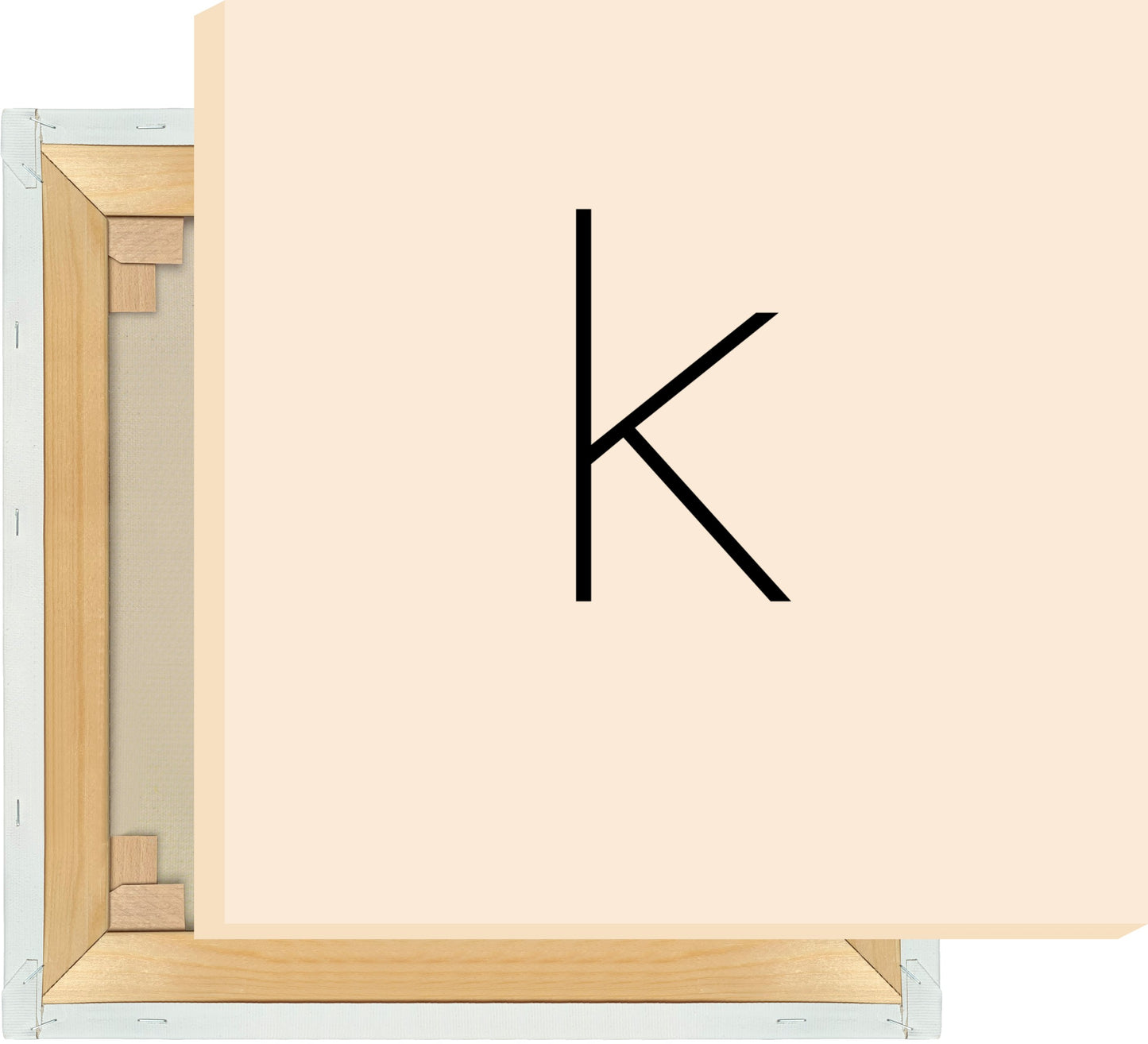 Leinwand Buchstabe K - Sans Serif