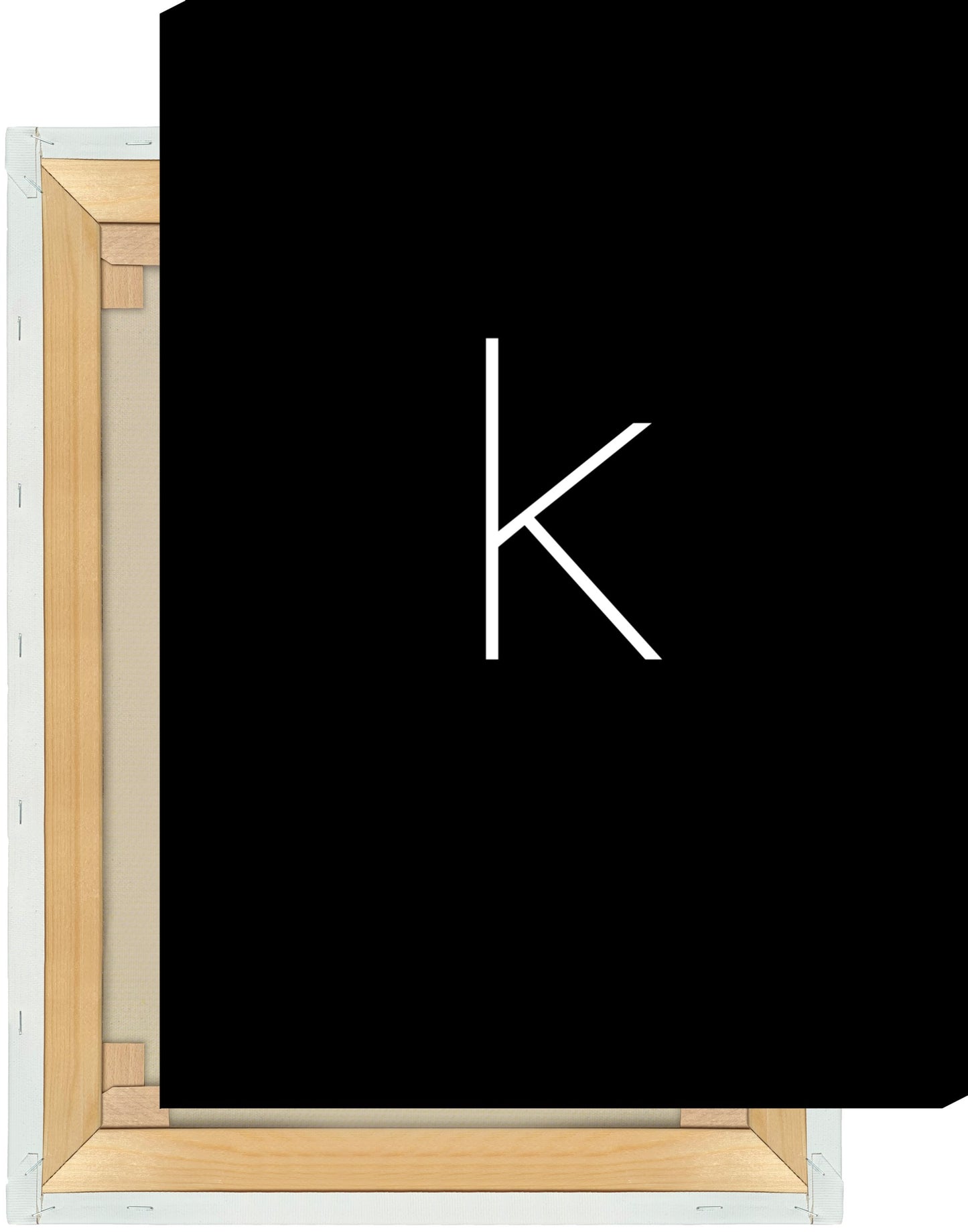 Leinwand Buchstabe K - Sans Serif